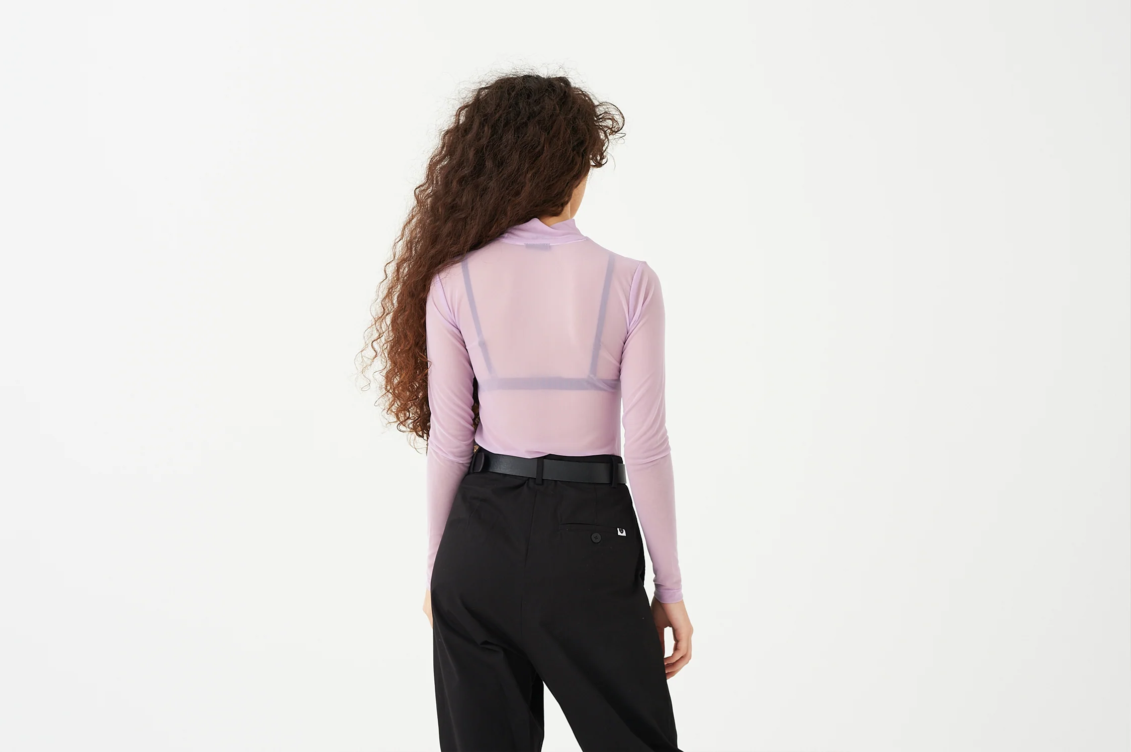 LO Lilac Sheer Turtleneck - Image 3