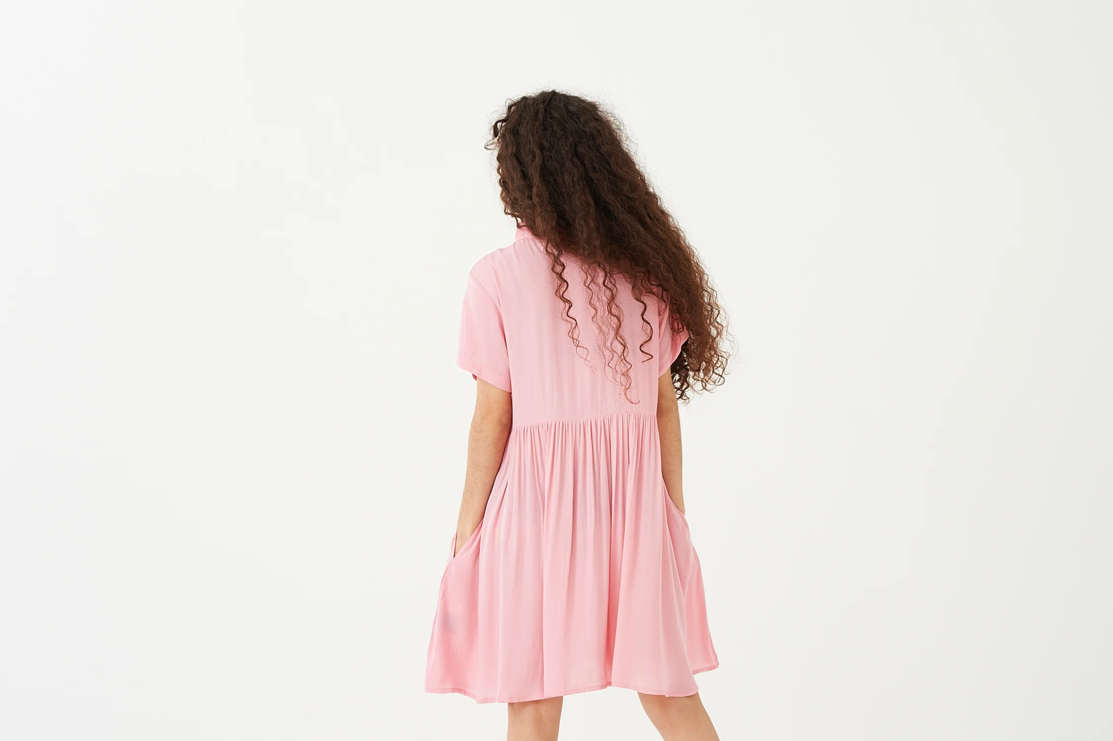 LO Pink Shirt Dress - Image 3