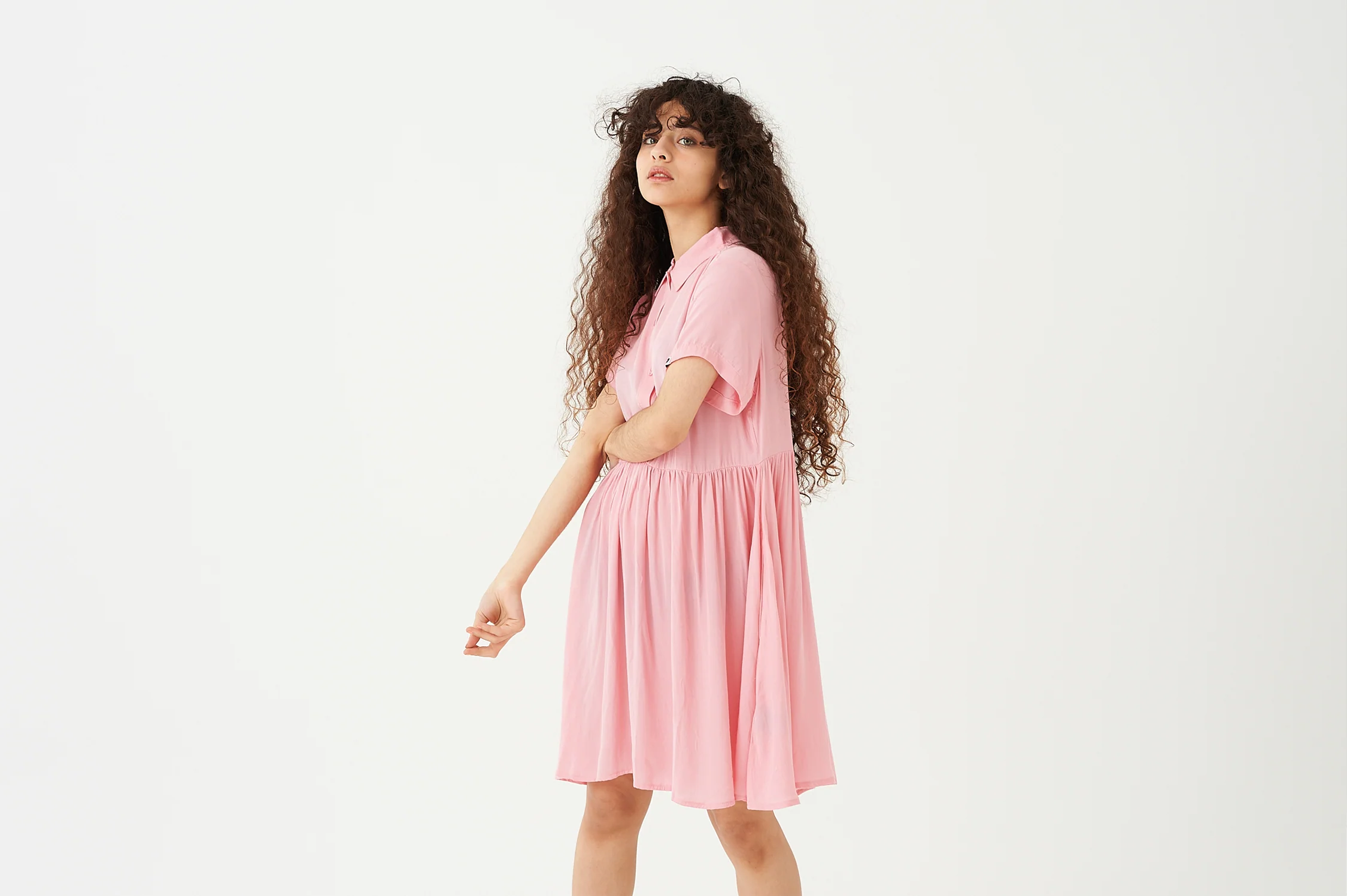 LO Pink Shirt Dress - Image 5