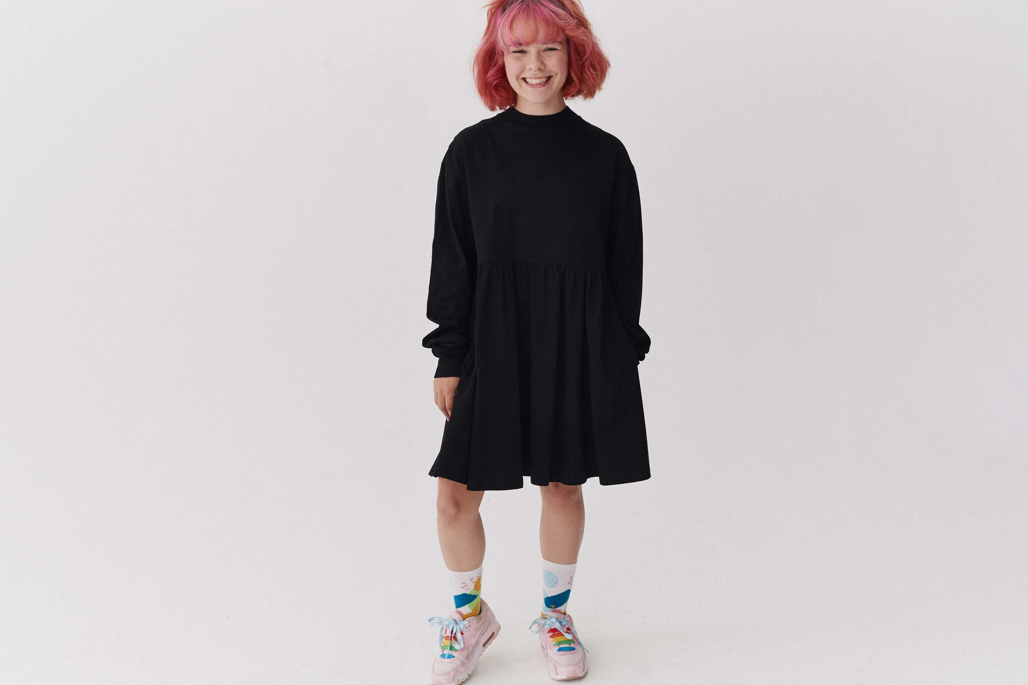 LO Black Sally Sack Dress - Image 3