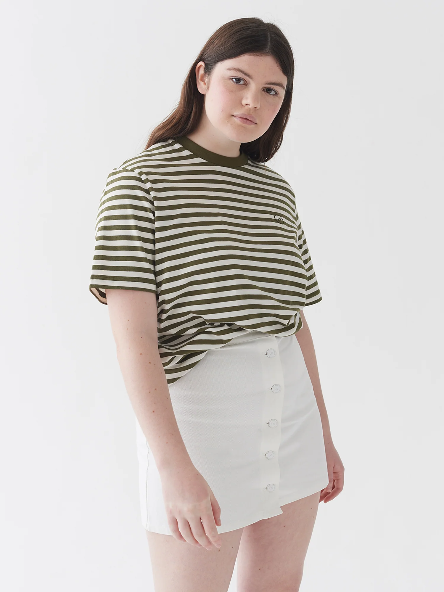 LO Button Through Skirt - Off White - Image 3