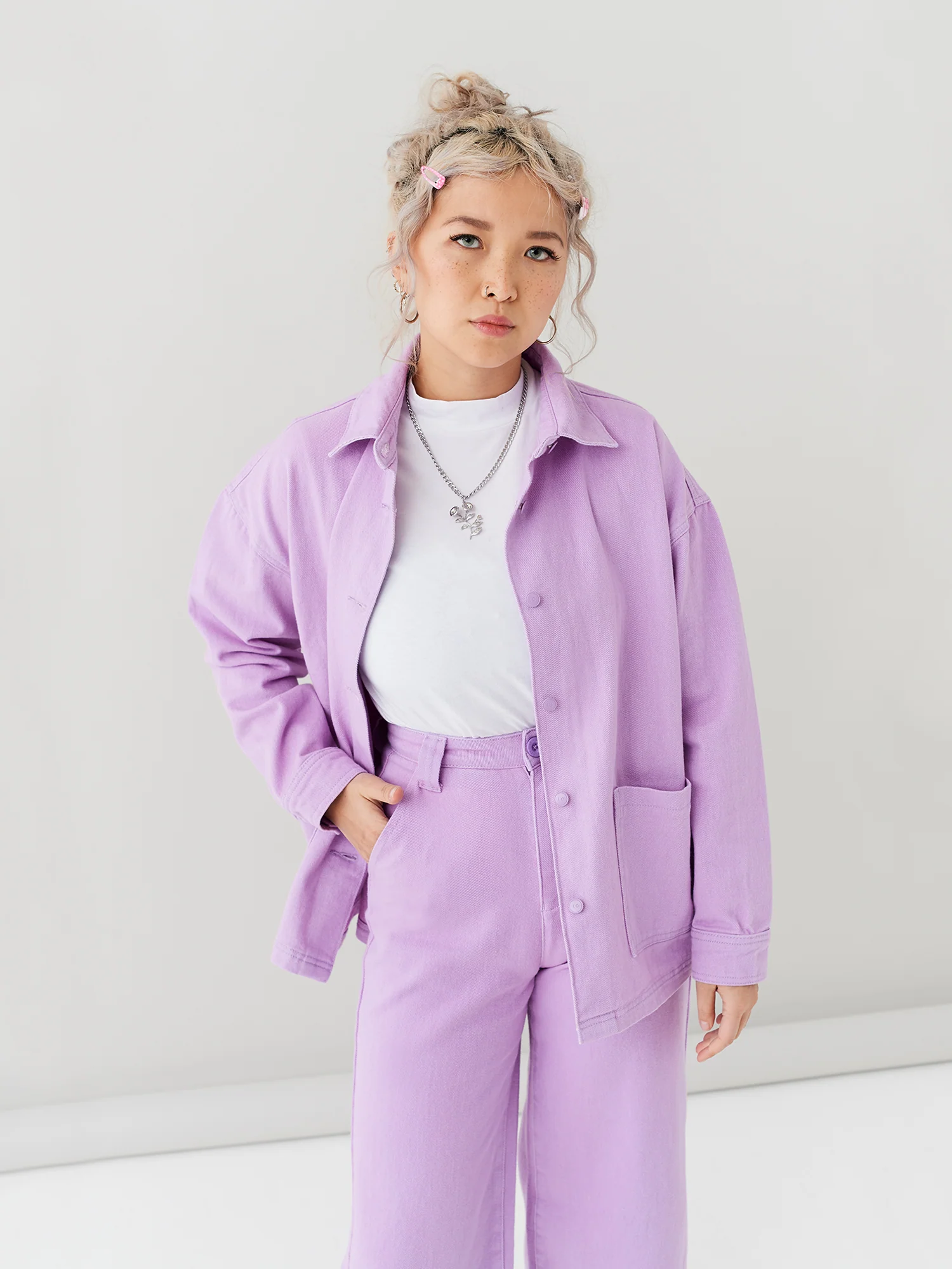 LO Chore Jacket - Lilac - Image 2