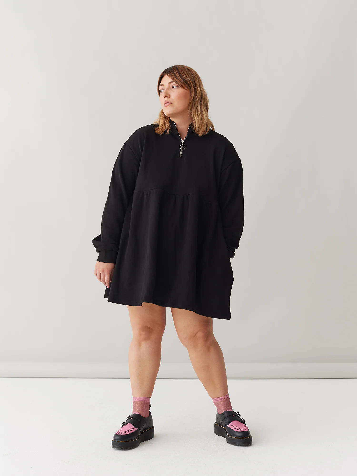 LO Sally Sweater Dress - Black - Image 5