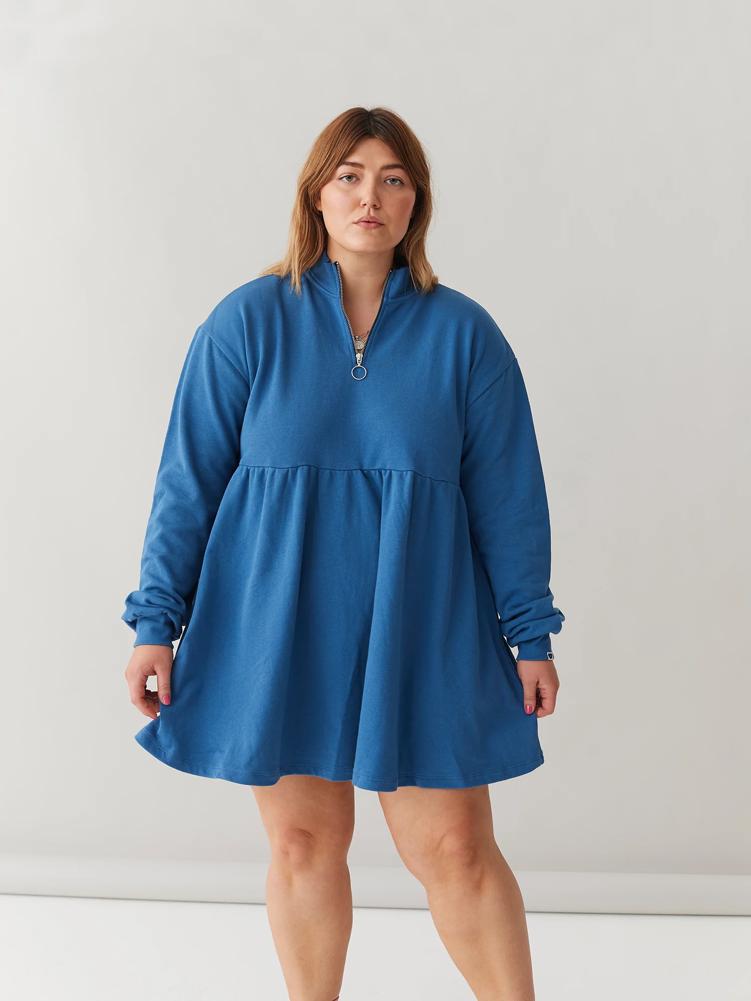 LO Sally Sweater Dress - Blue - Image 2