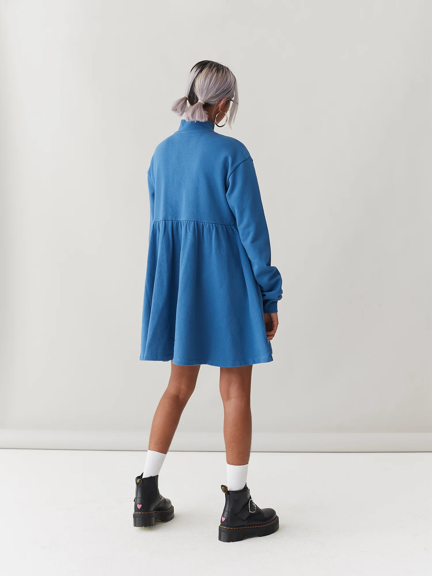 LO Sally Sweater Dress - Blue - Image 4