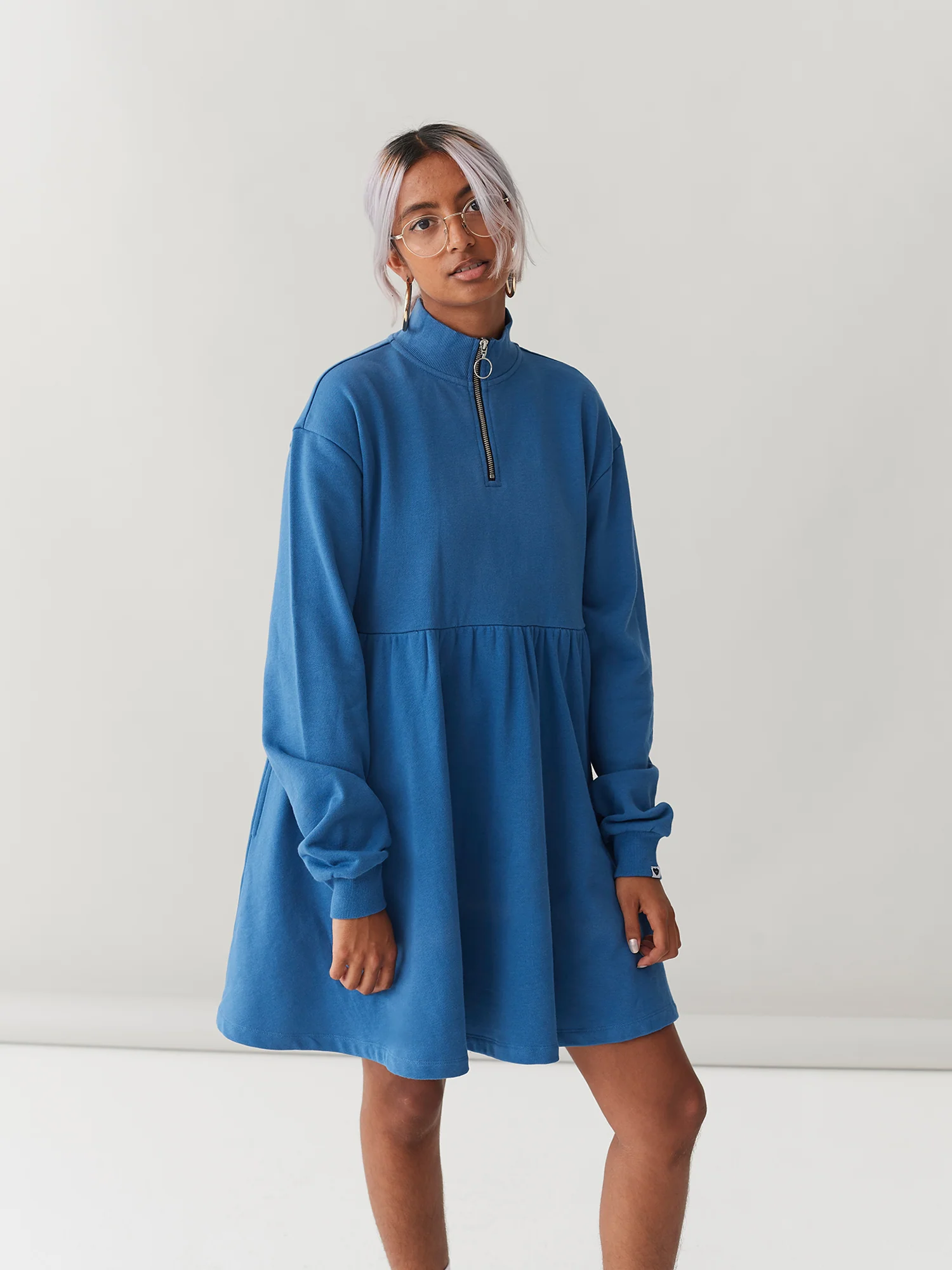 LO Sally Sweater Dress - Blue - Image 5