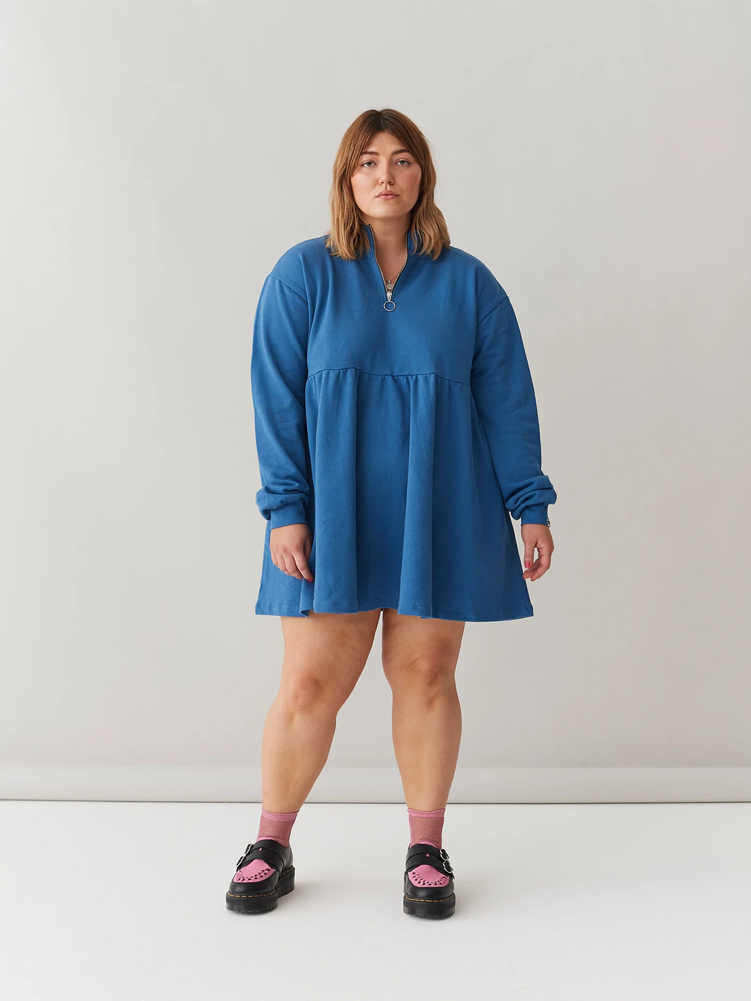 LO Sally Sweater Dress - Blue - Image 8