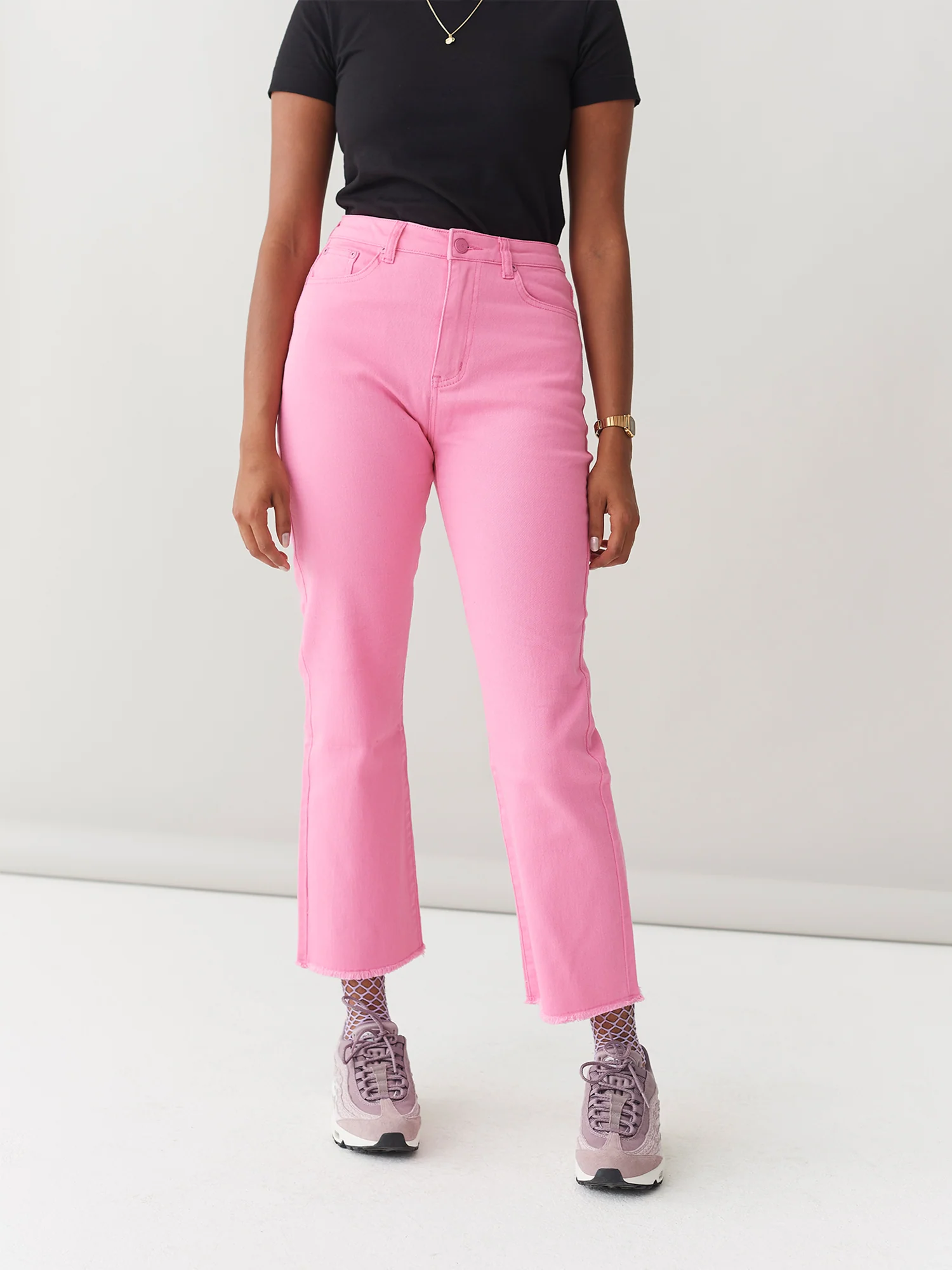 LO Straight Leg Jeans - Pink - Image 5