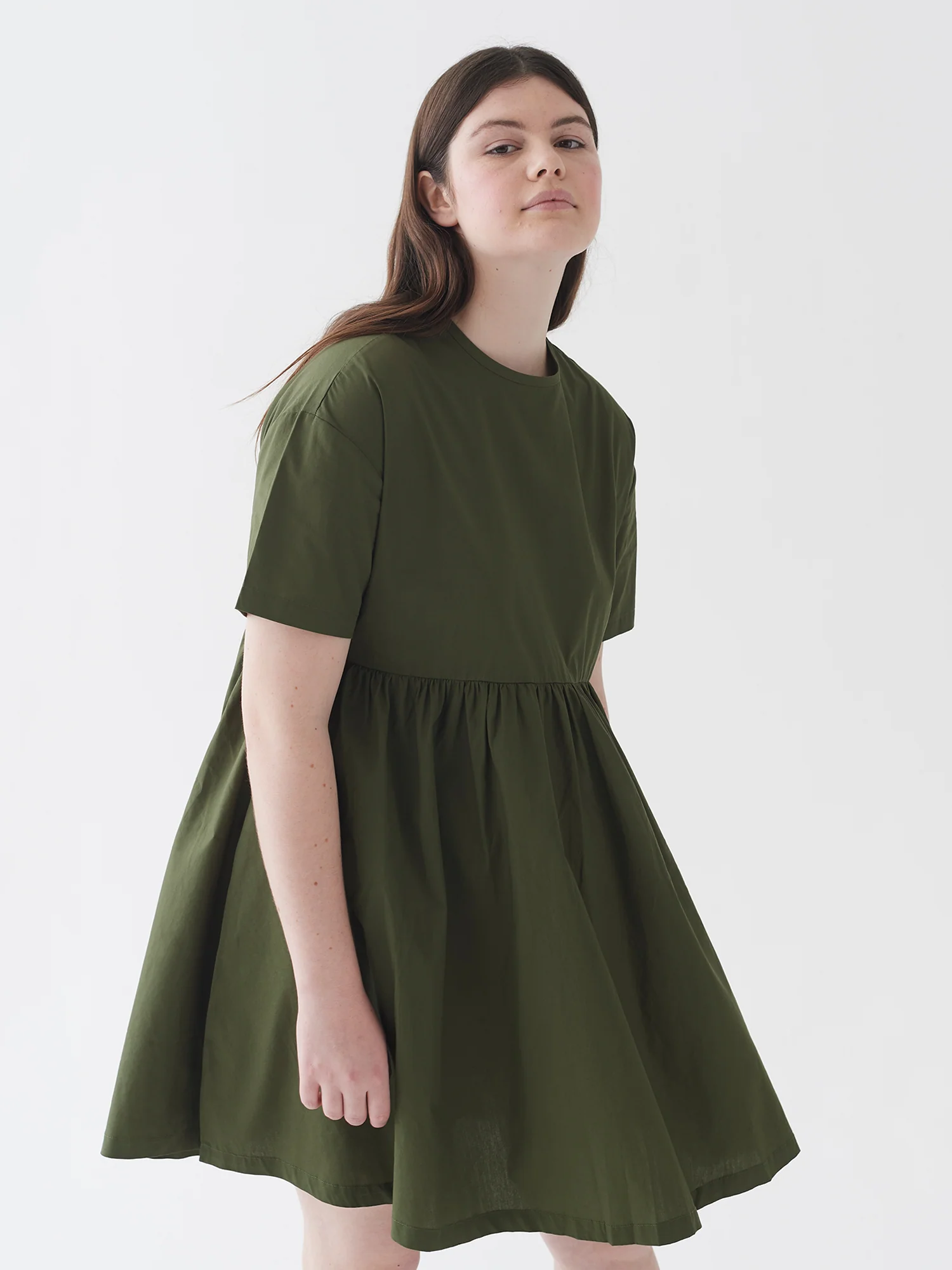 LO Woven Sally Dress - Khaki - Image 4