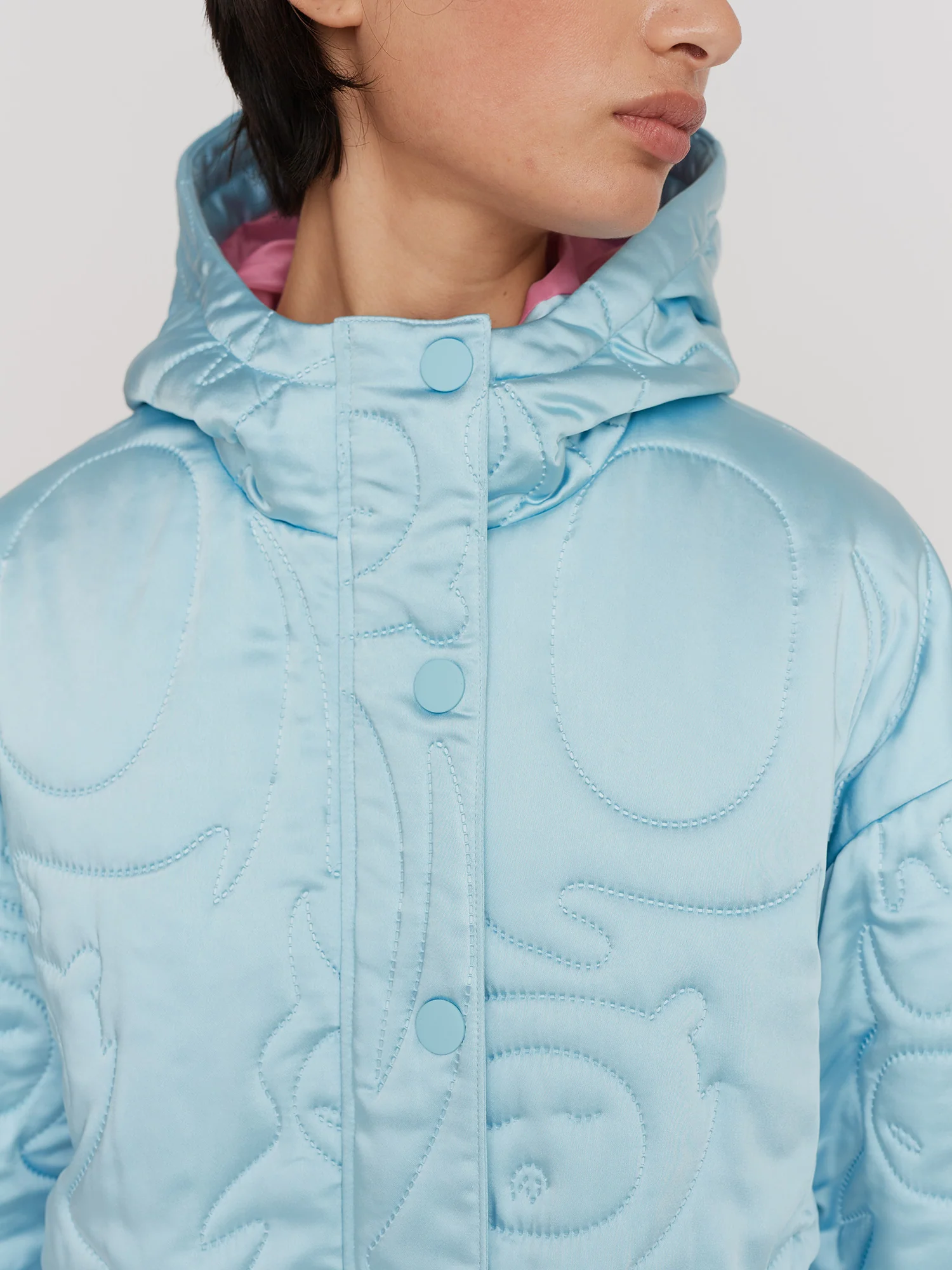 LO X Daddy Bears Satin Quilted Coat - Image 9