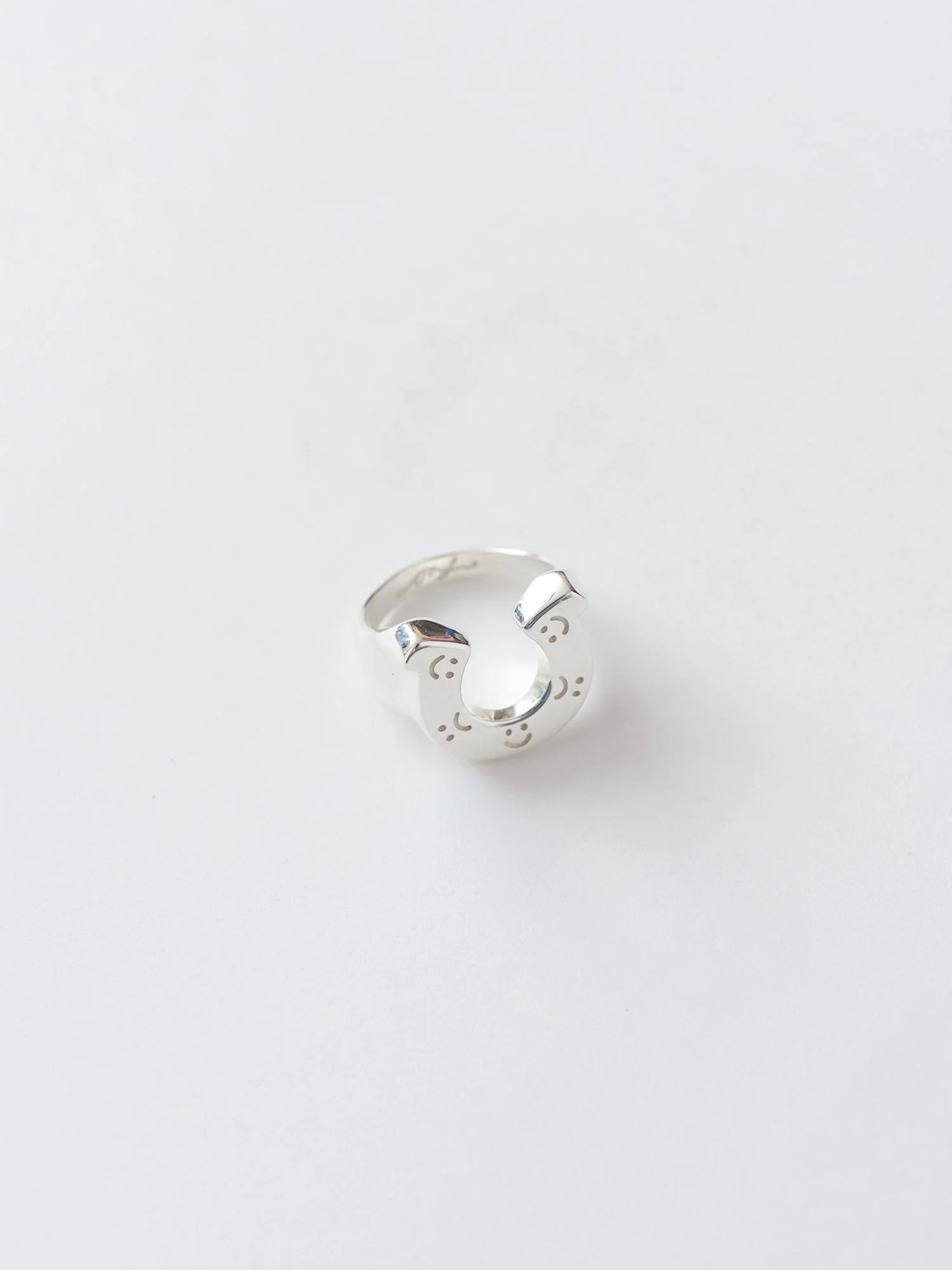 LO x Good Daze Happy Sad Lucky Horseshoe Ring Silver - Image 5