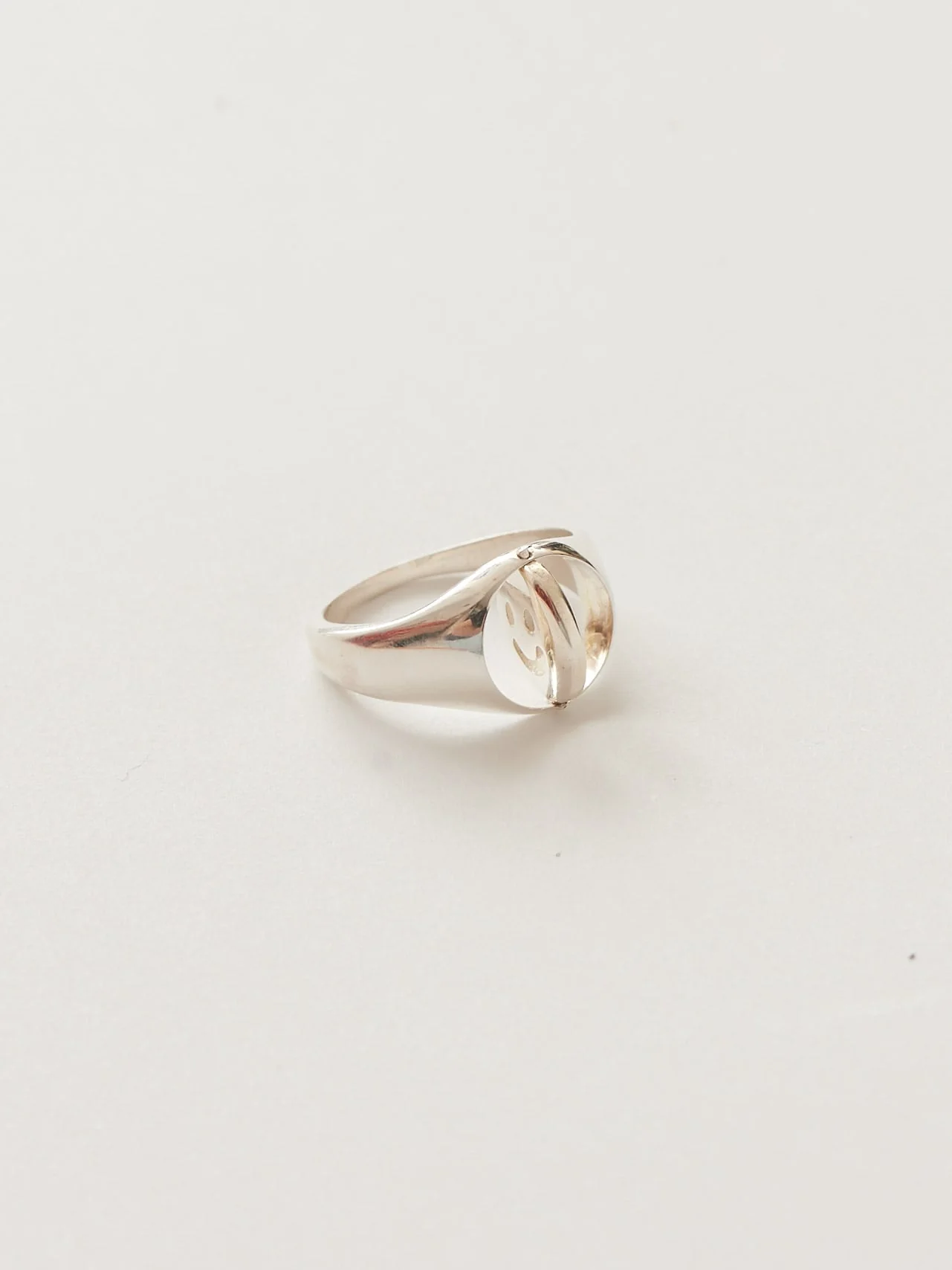 LO x Good Daze Spinner Happy Sad Ring Silver - Image 2