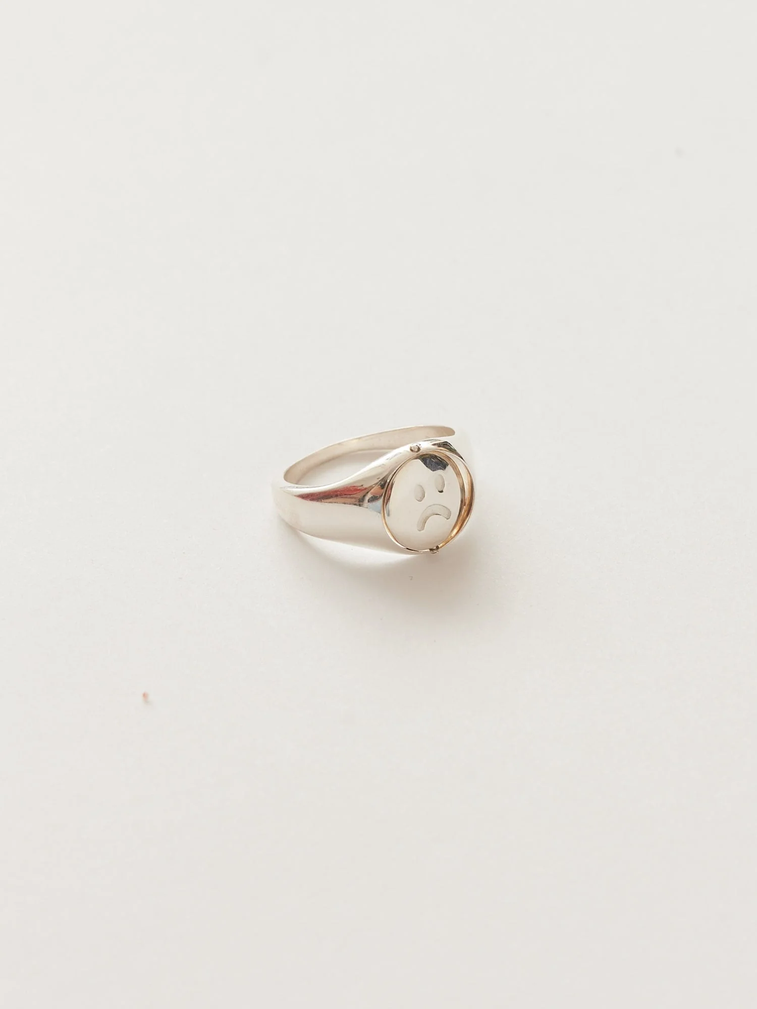 LO x Good Daze Spinner Happy Sad Ring Silver - Image 4