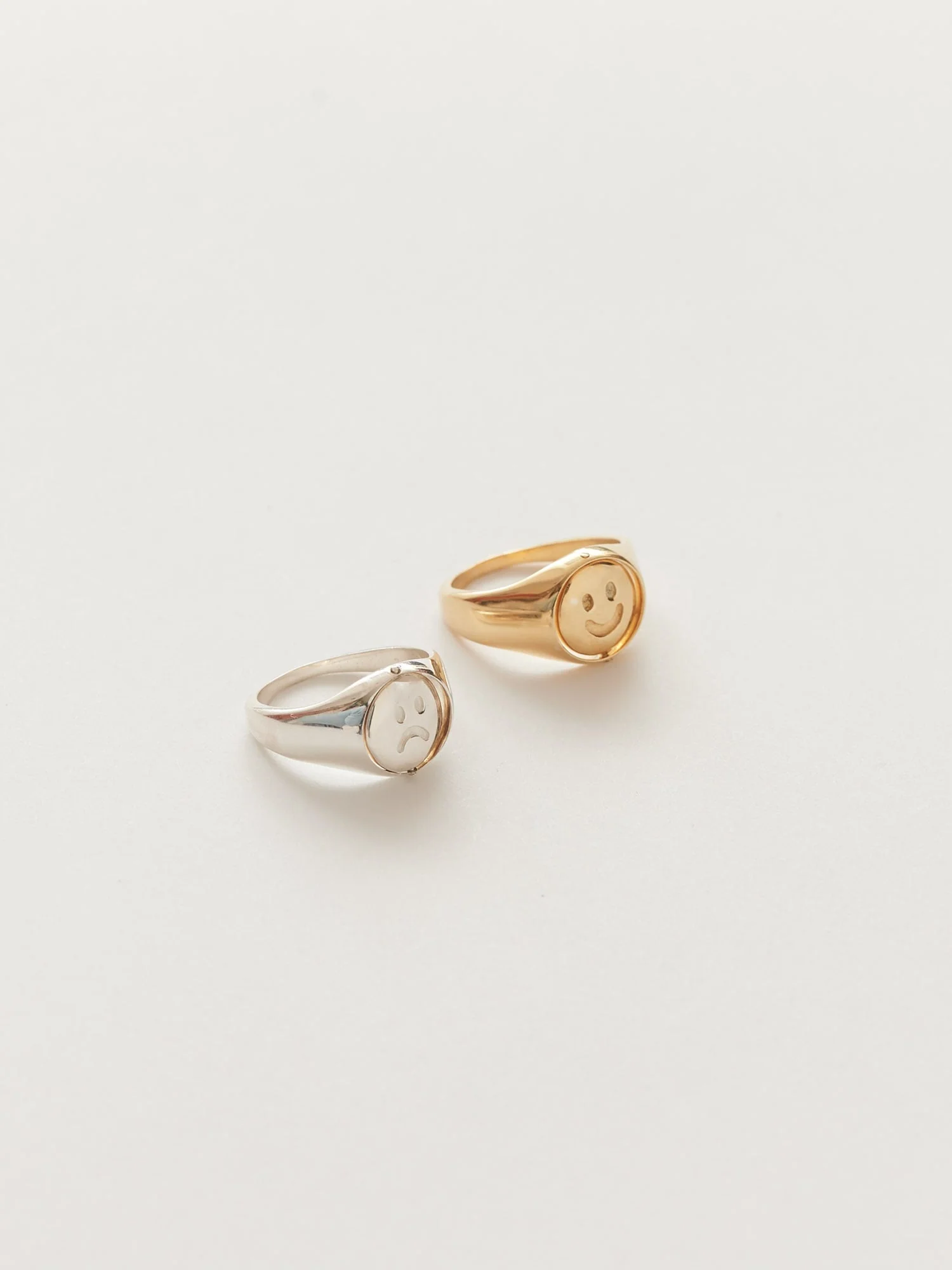 LO x Good Daze Spinner Happy Sad Ring Silver - Image 5