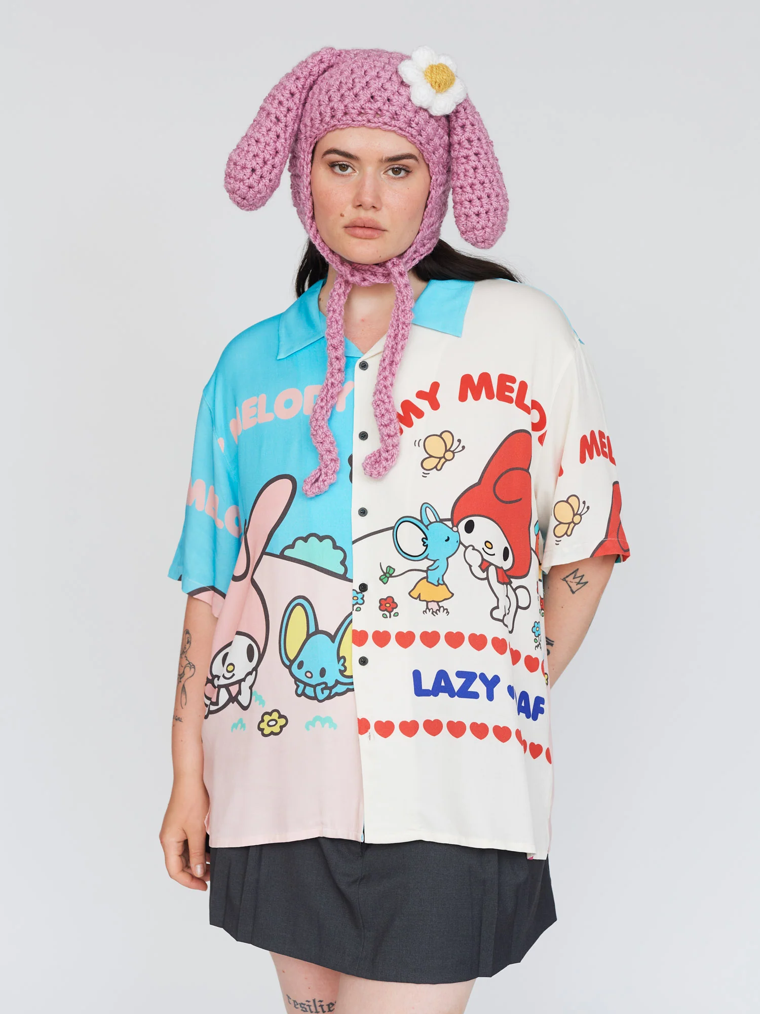 LO - My Melody Patchwork Bowling Shirt - Image 5