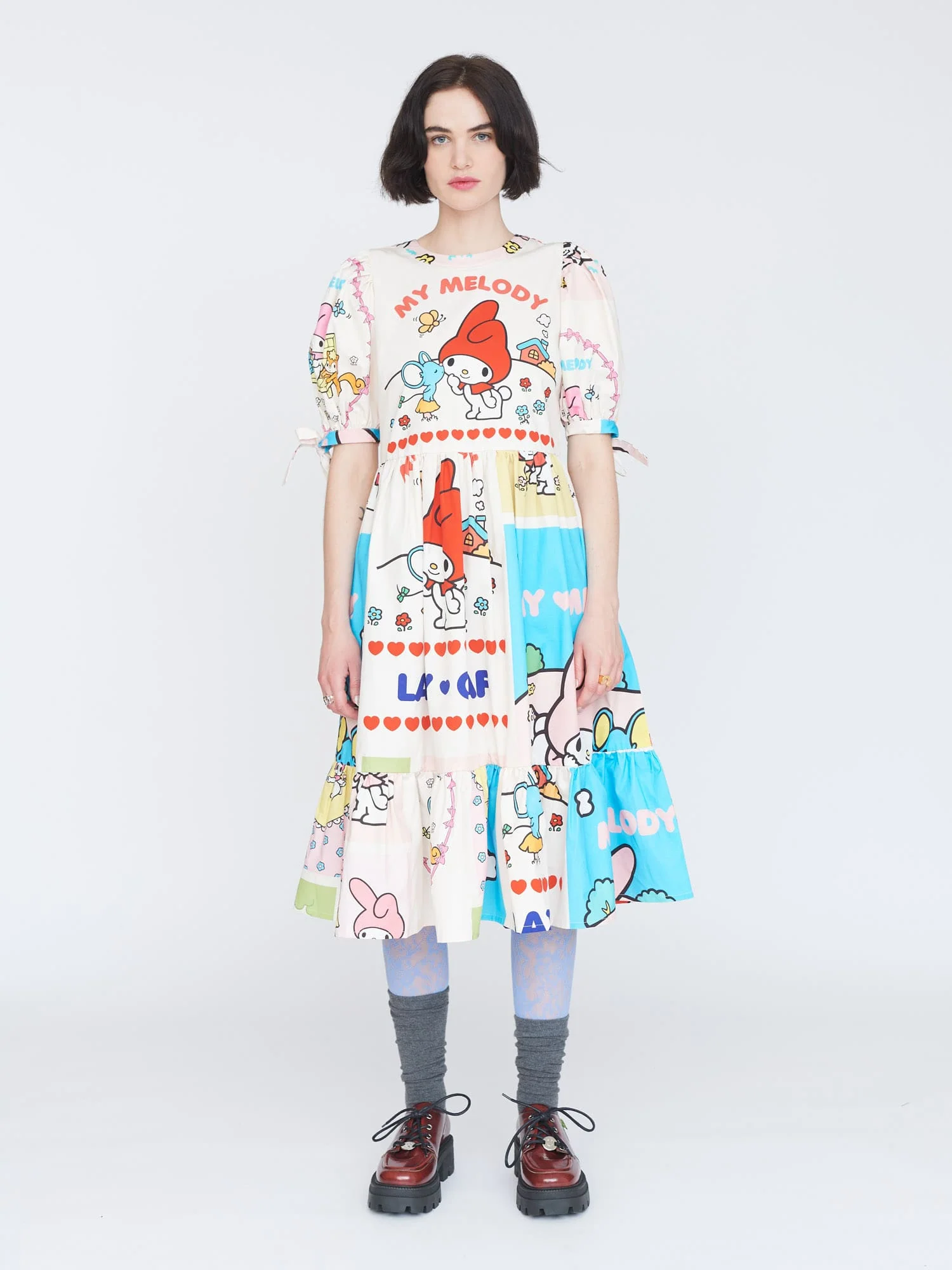 LO - My Melody Patchwork Smock Dress - Image 5