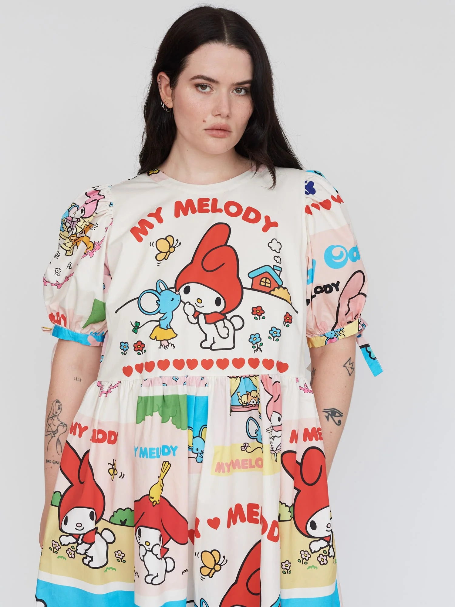 LO - My Melody Patchwork Smock Dress - Image 6