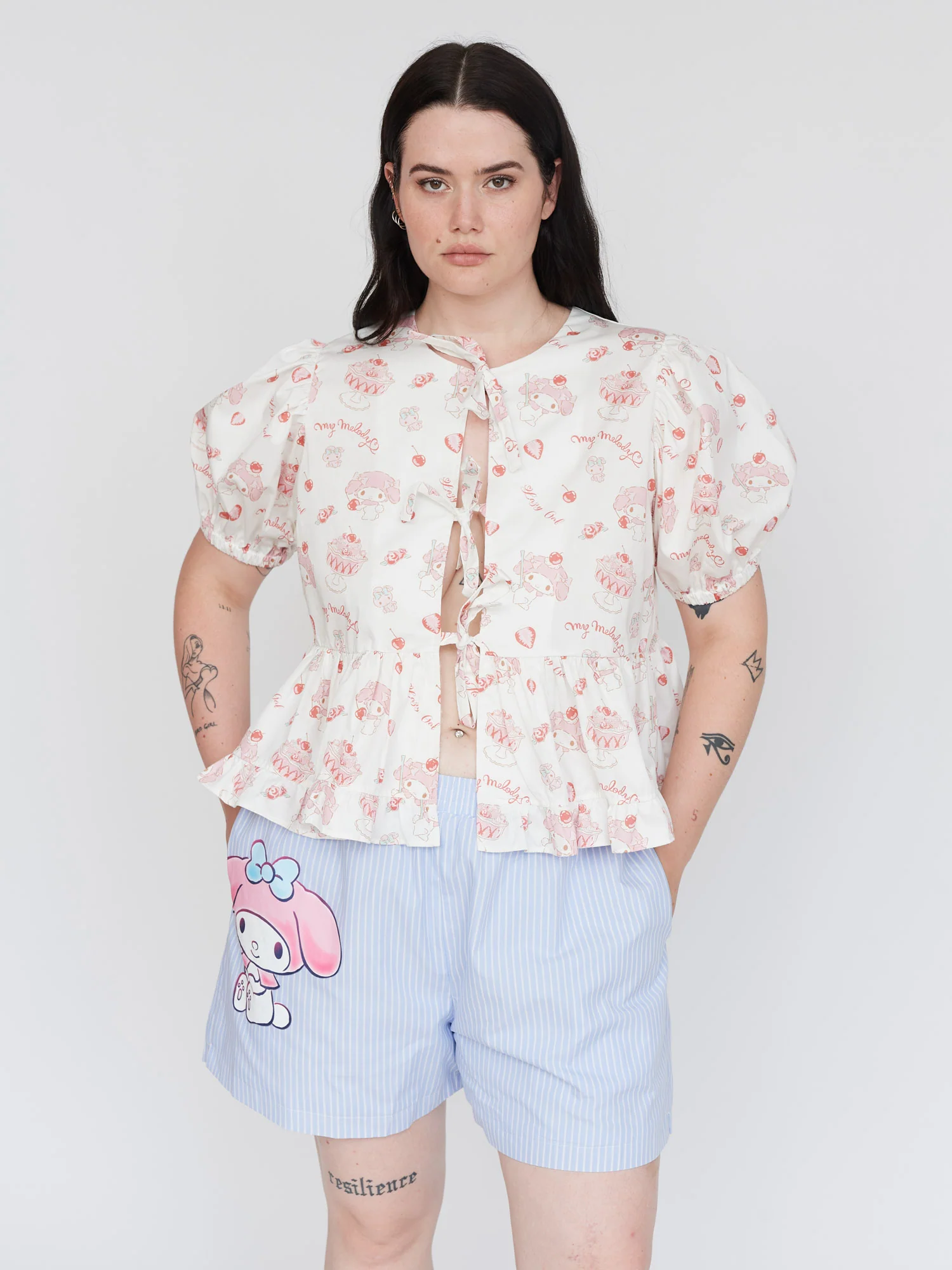 LO - My Melody Tie Front Top - Image 6