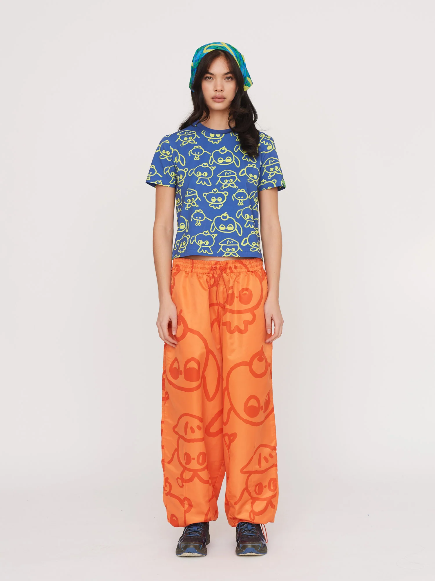 LO x Nhozagri Orange Trackpants - Image 3