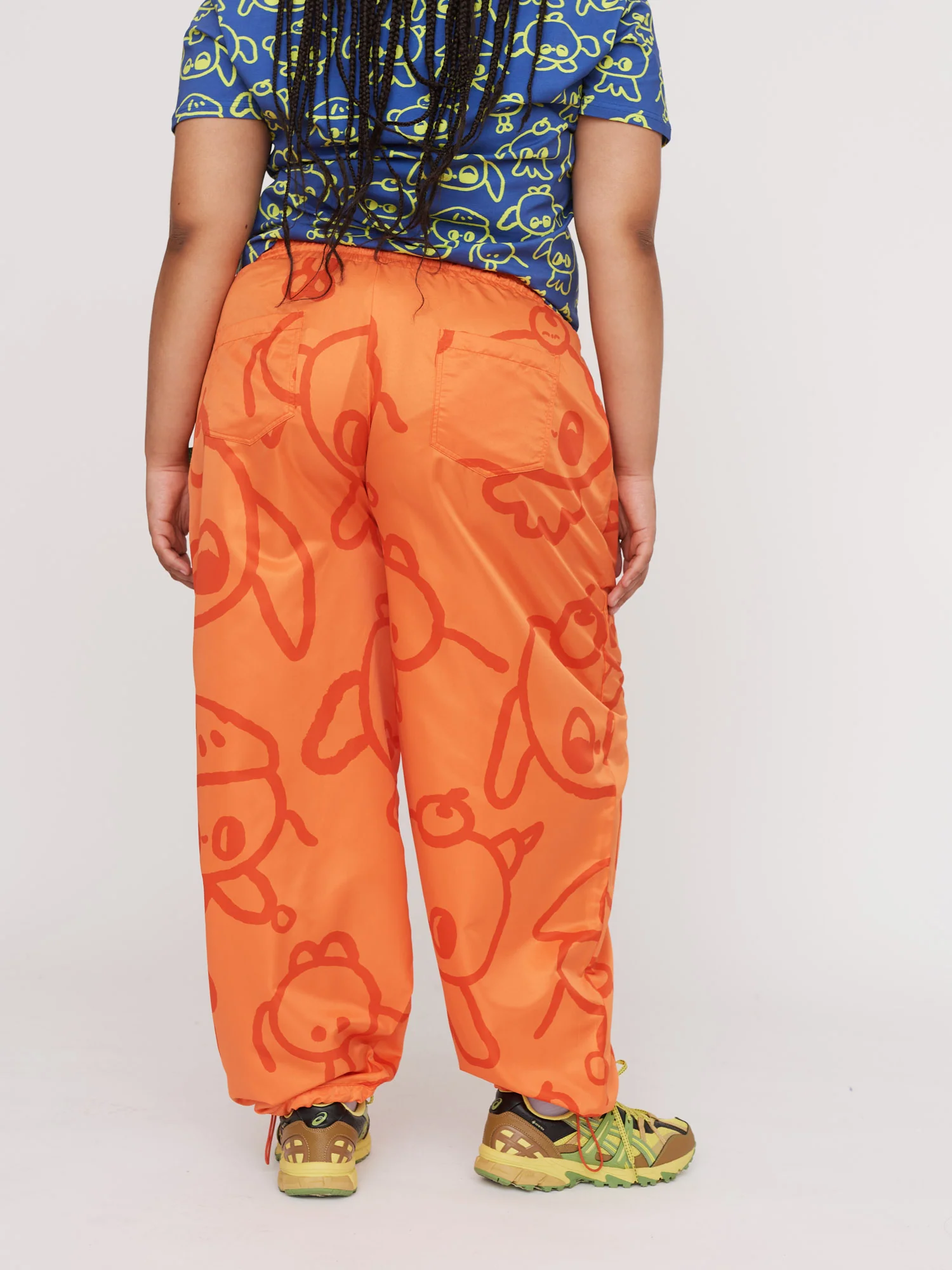 LO x Nhozagri Orange Trackpants - Image 4