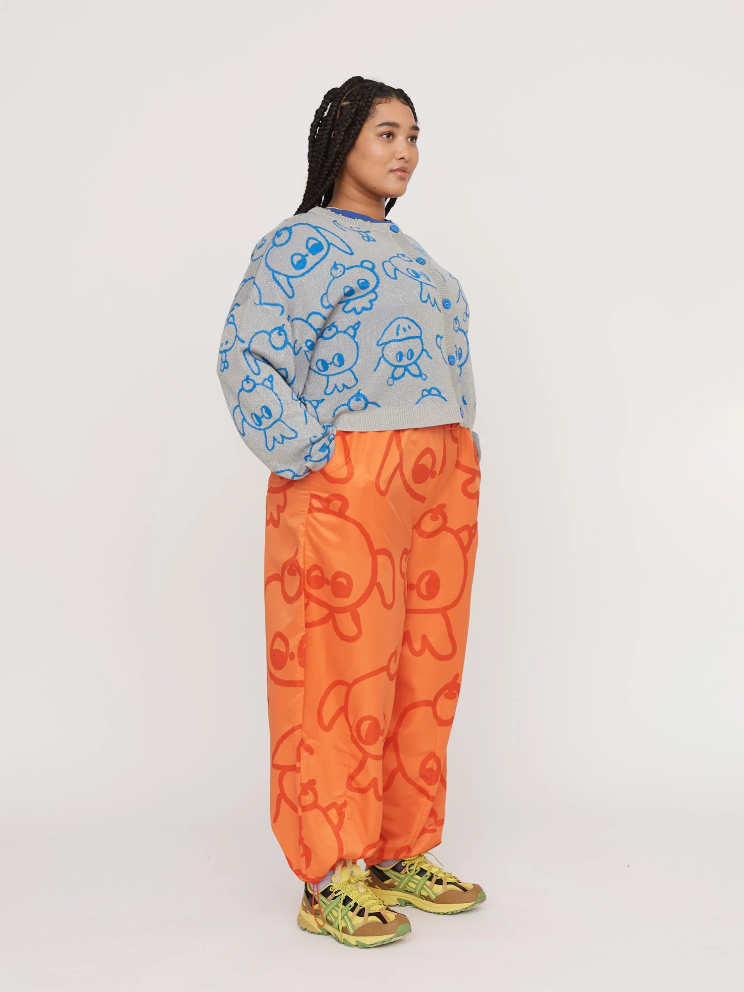 LO x Nhozagri Orange Trackpants - Image 6