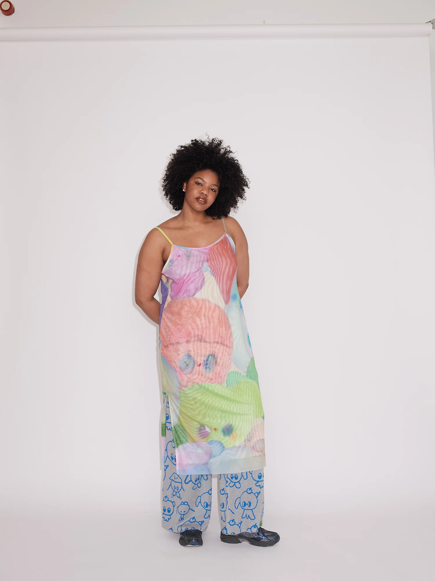 LO x Nhozagri Plush Mesh Dress - Image 3