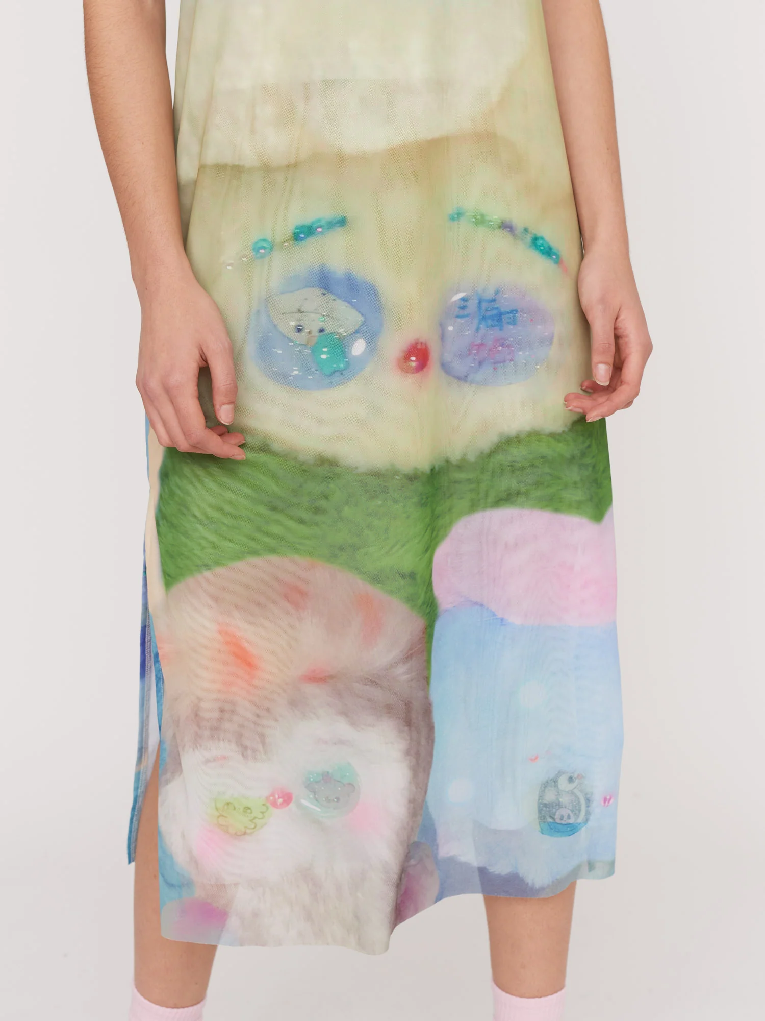 LO x Nhozagri Plush Mesh Dress - Image 6
