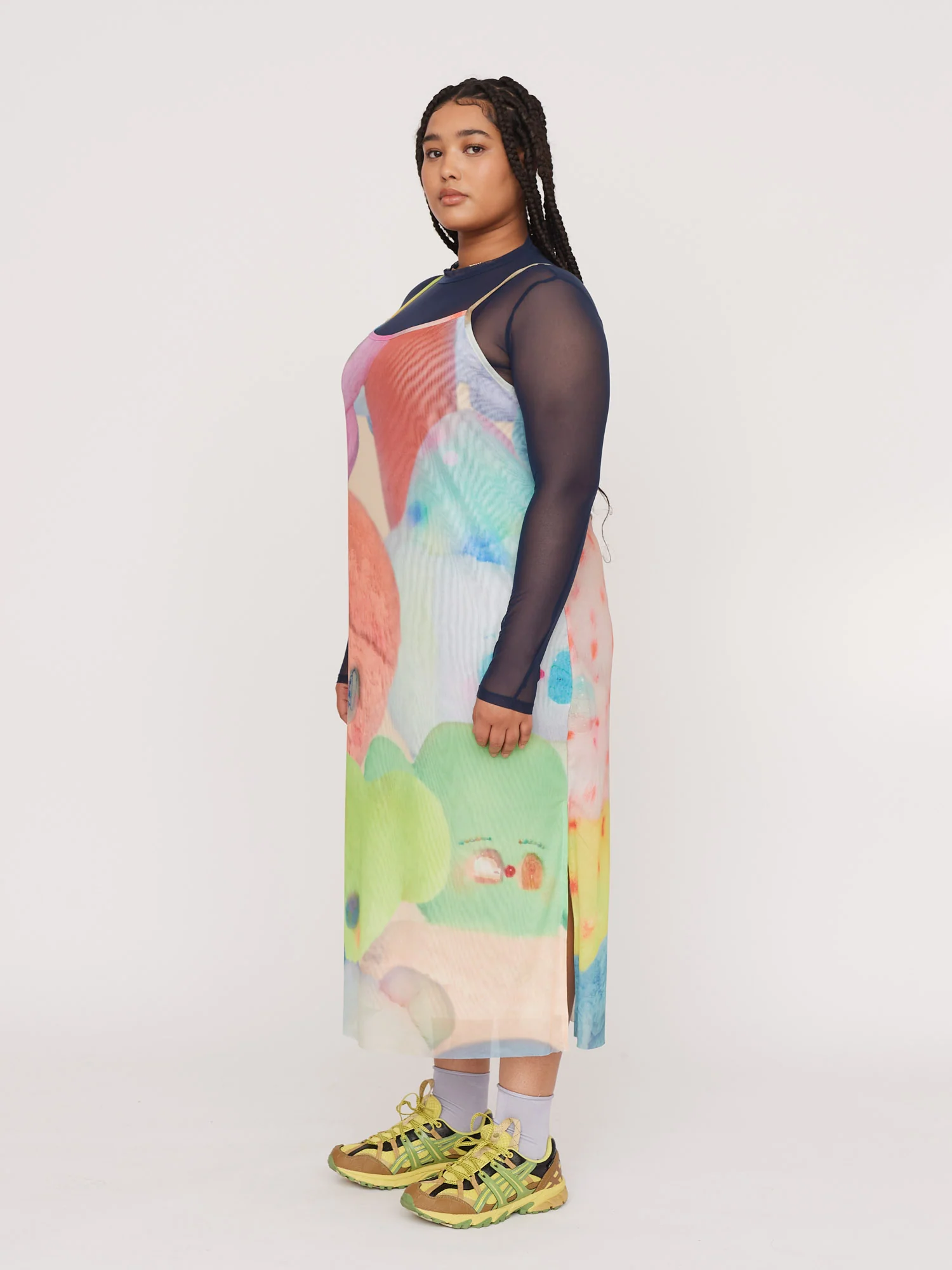 LO x Nhozagri Plush Mesh Dress - Image 7
