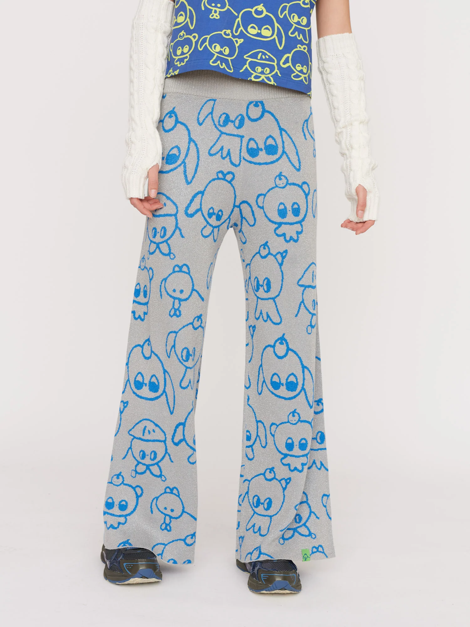 LO X Nhozagri Silver Knitted Pants