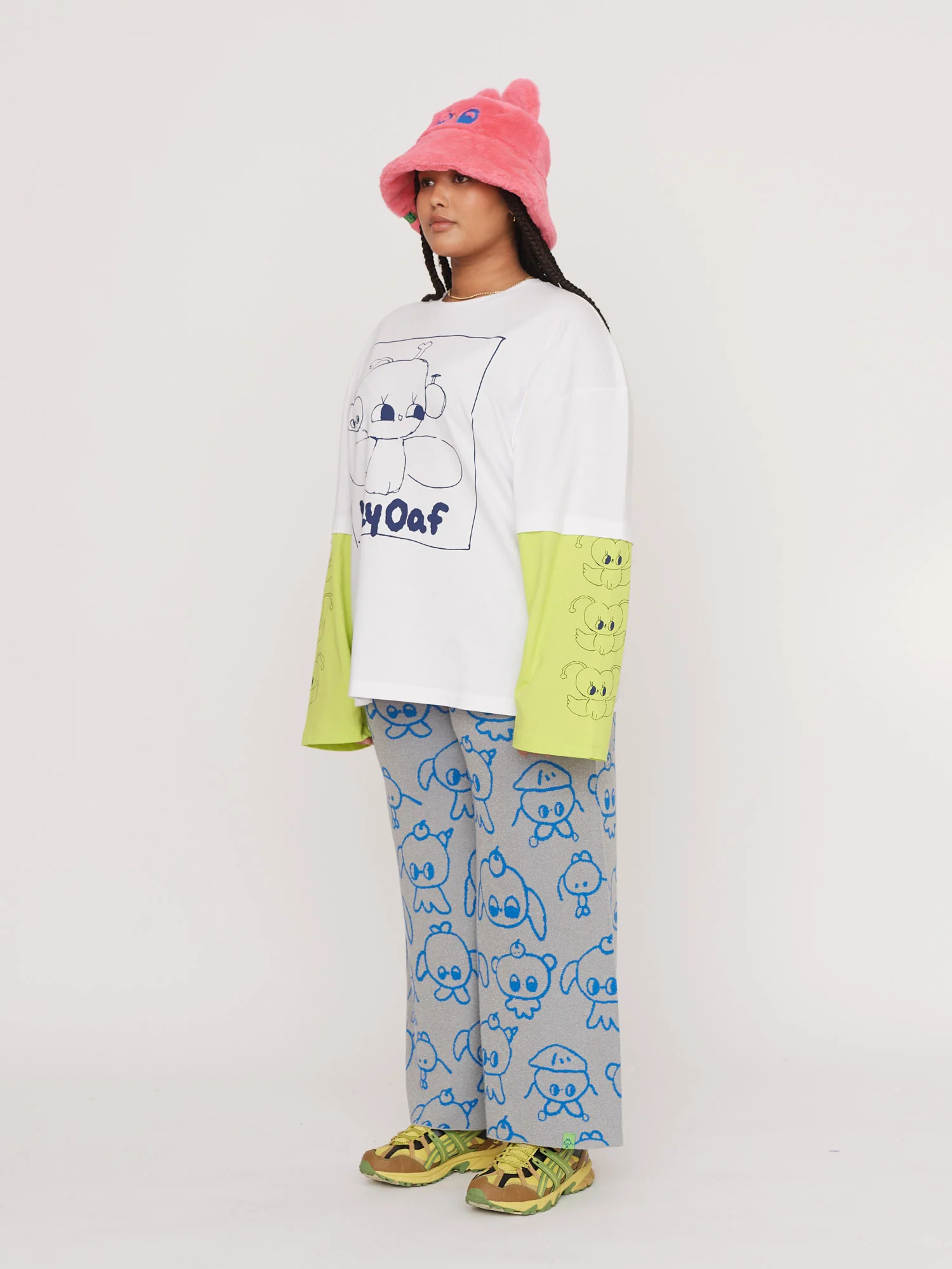 LO X Nhozagri Silver Knitted Pants - Image 4