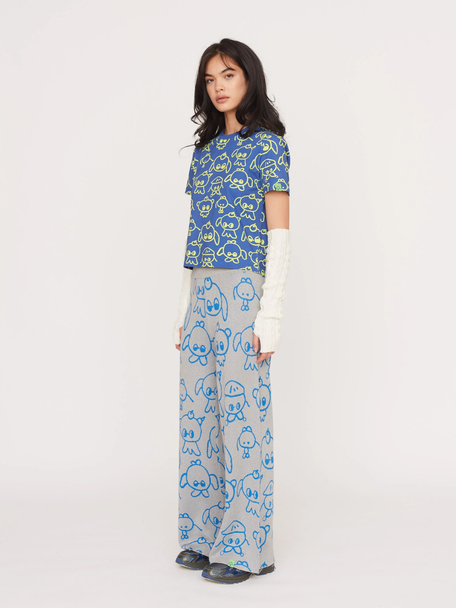 LO X Nhozagri Silver Knitted Pants - Image 7