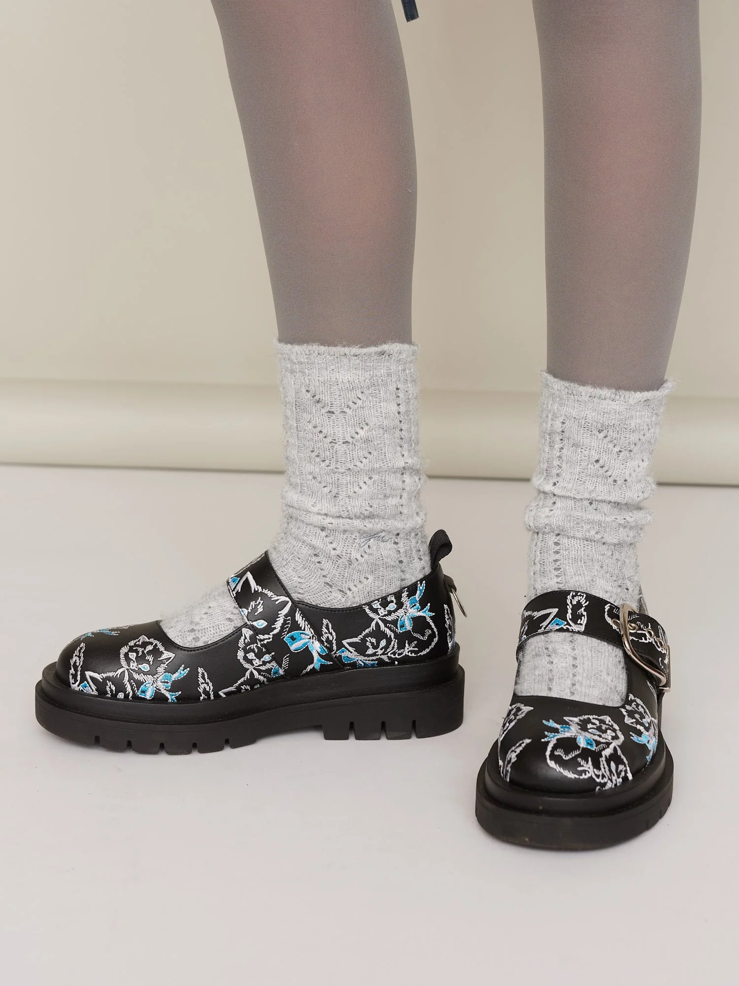 LO x Rhi Dancey Embroidered Kitten Mary Janes - Image 7