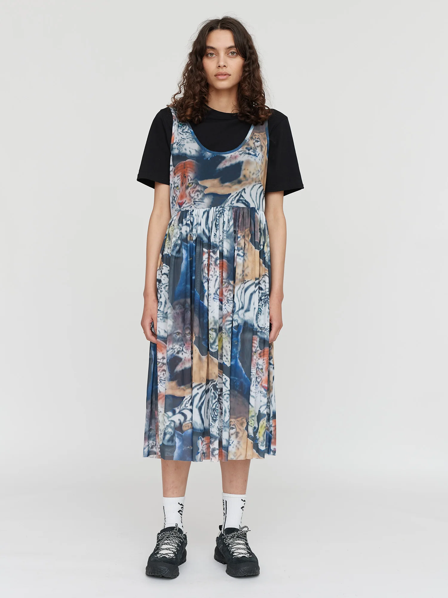 LO X Ricardo Passaporte Big Cat Mesh Dress