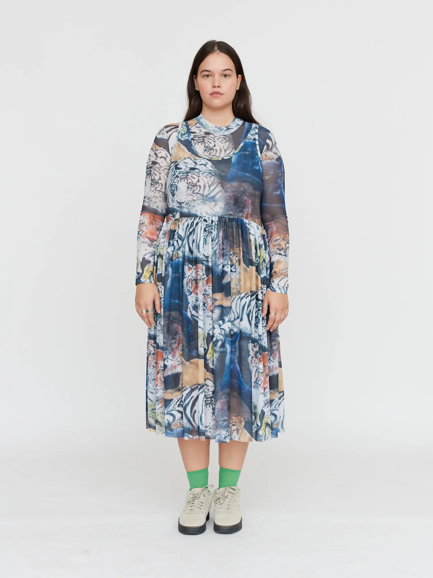 LO X Ricardo Passaporte Big Cat Mesh Dress - Image 3