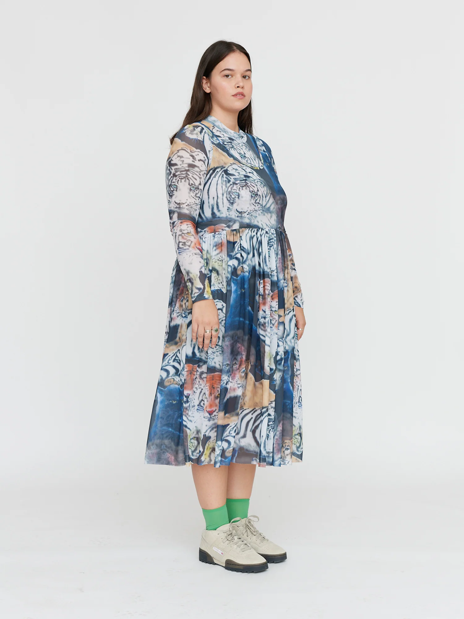 LO X Ricardo Passaporte Big Cat Mesh Dress - Image 6