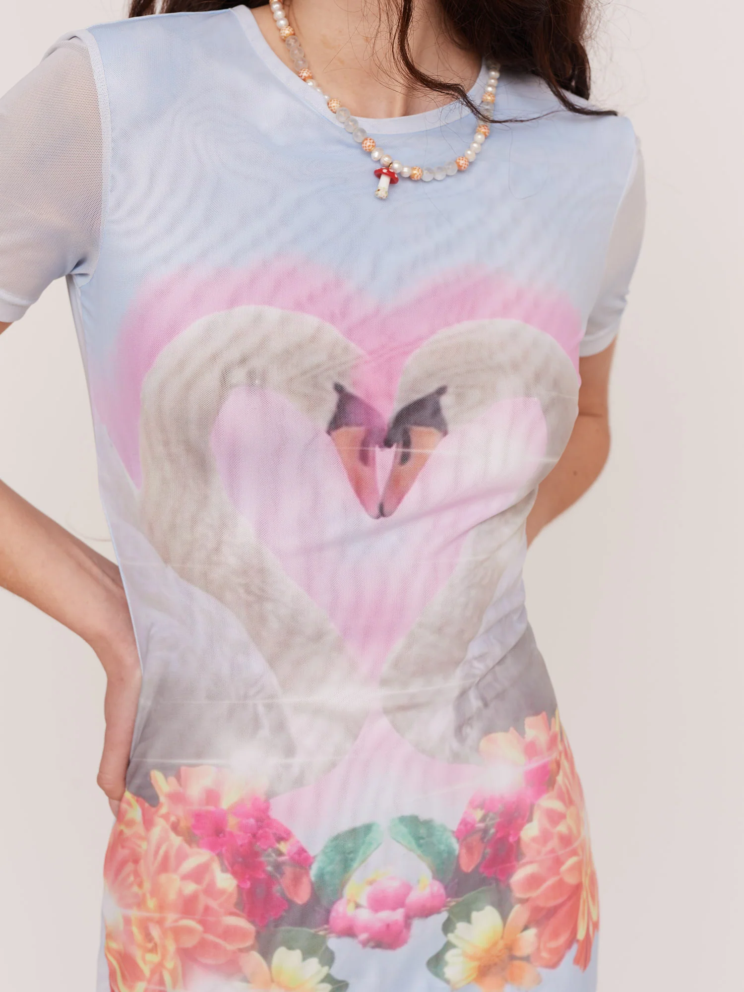 Love Birds Fitted Mini Dress - Image 2