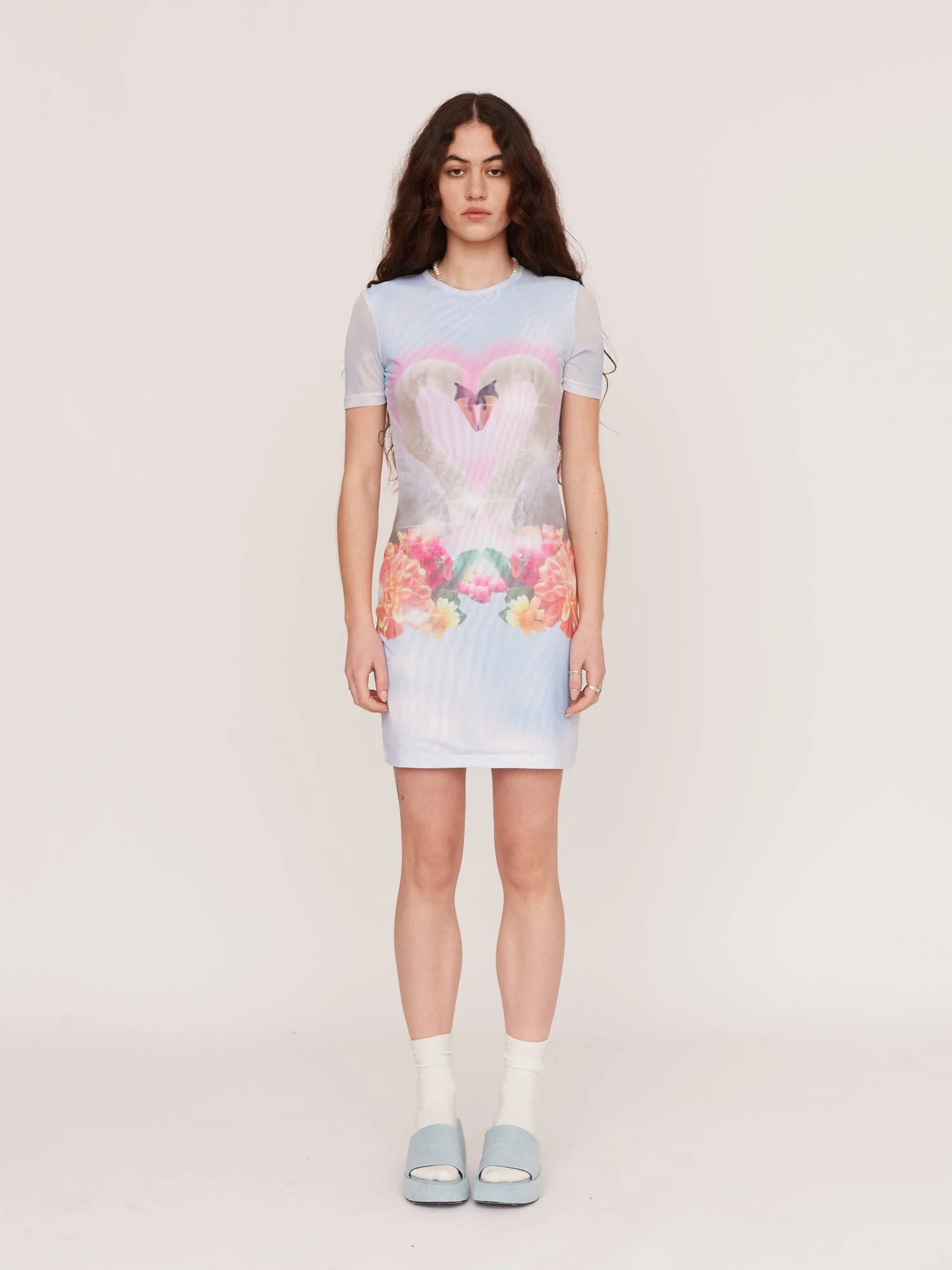 Love Birds Fitted Mini Dress - Image 3