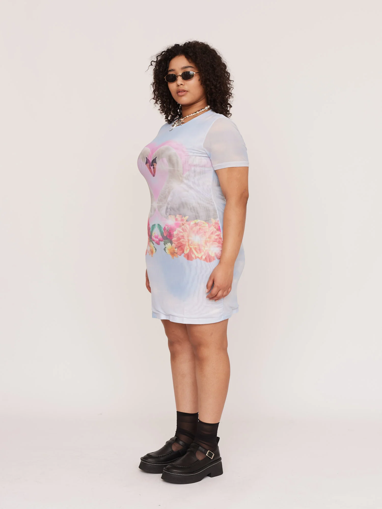 Love Birds Fitted Mini Dress - Image 6