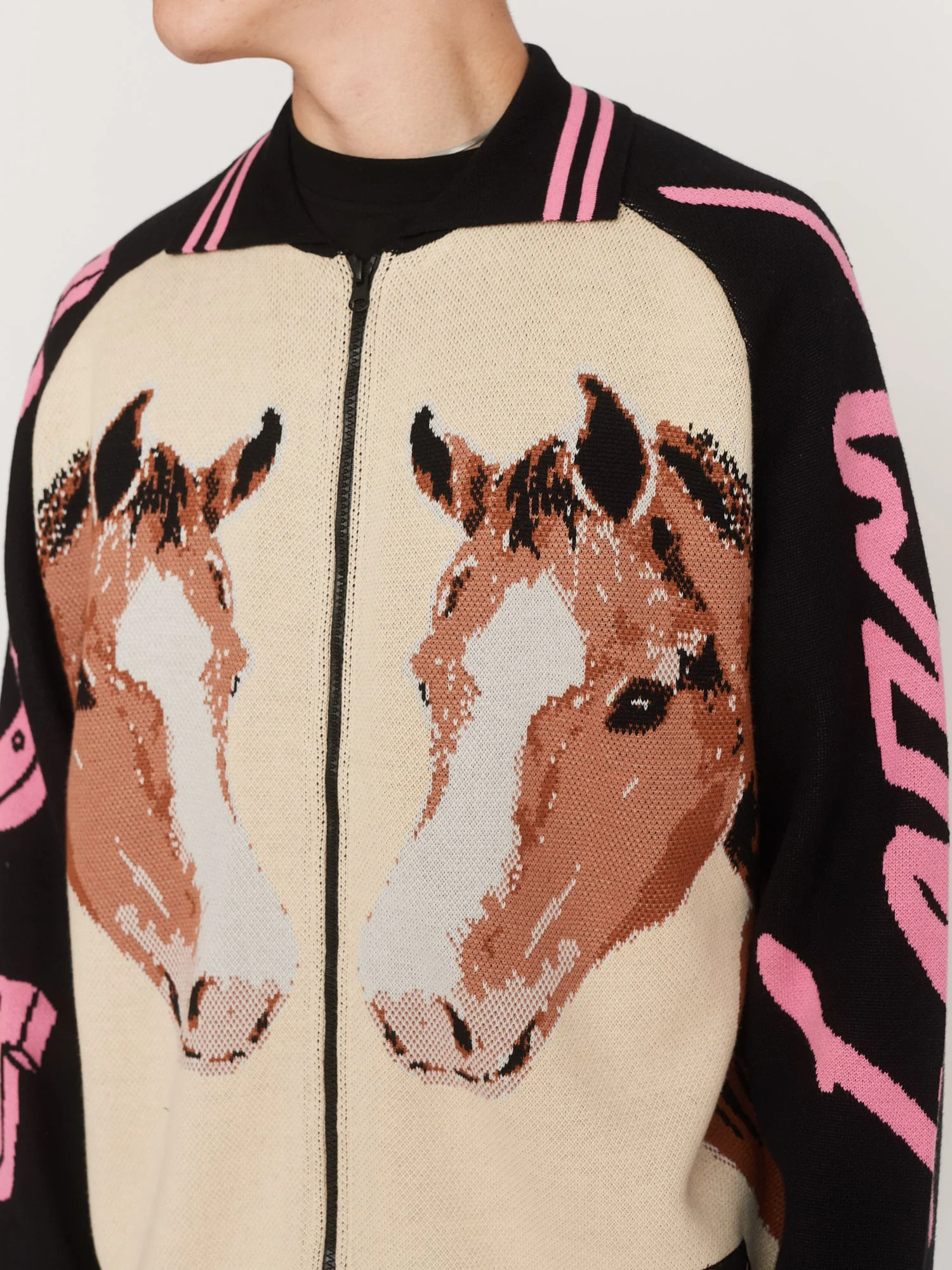 Lucky Horses Zip Cardigan - Image 3