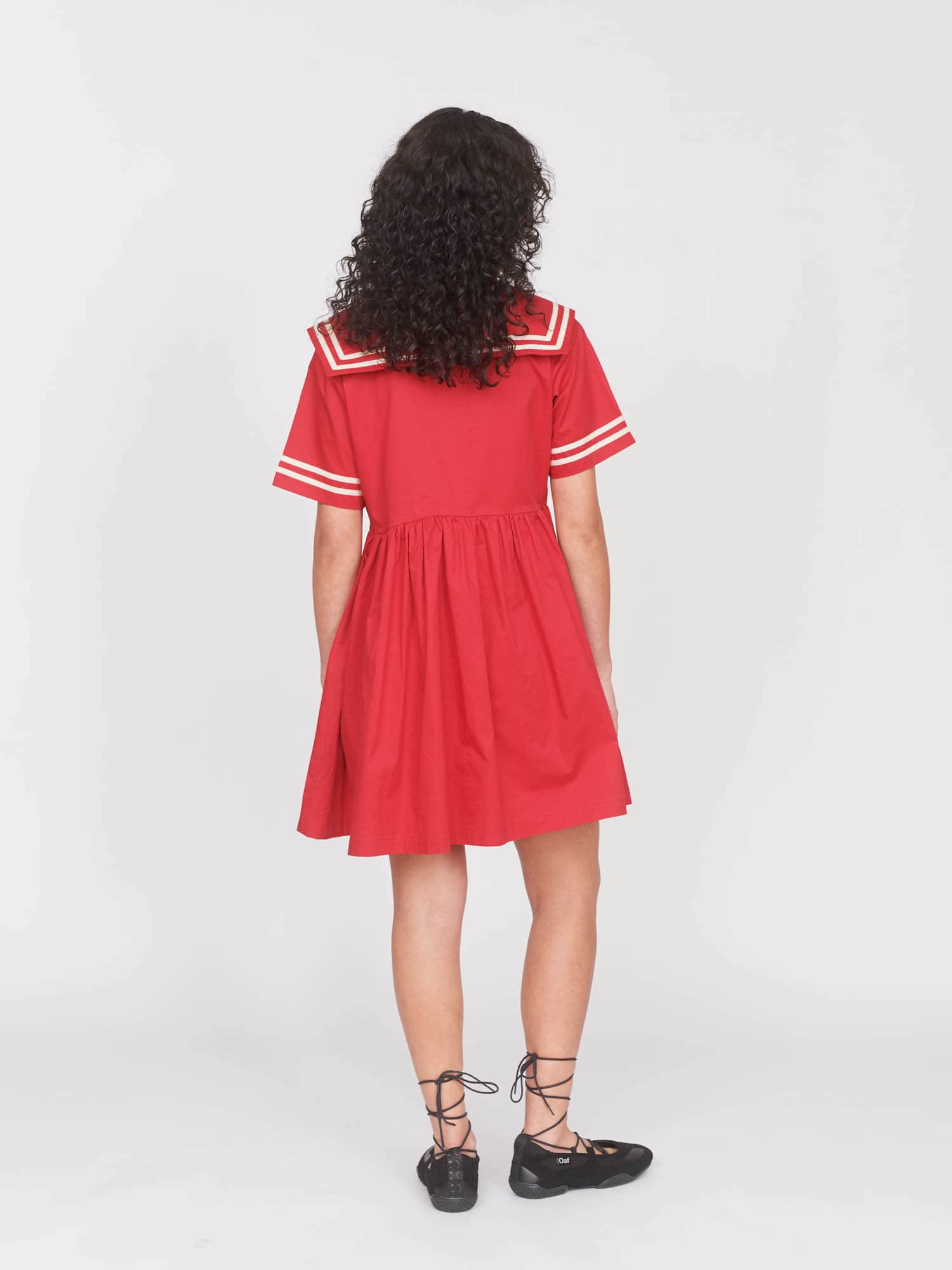 Red Mini Sailor Dress - Image 8