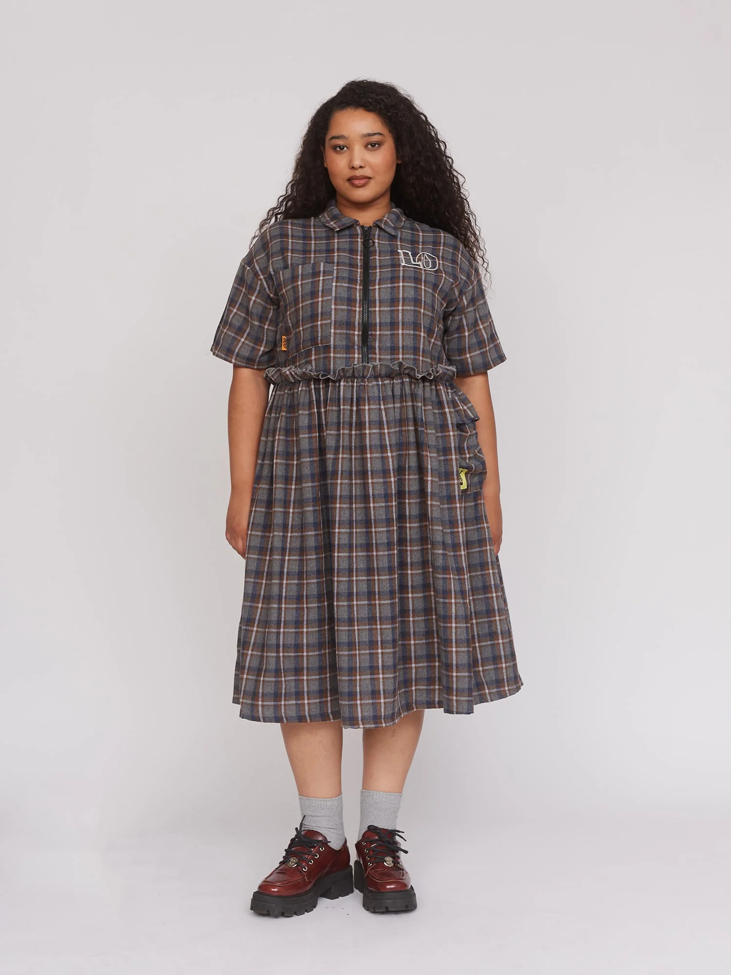 Mismatch Midi Dress