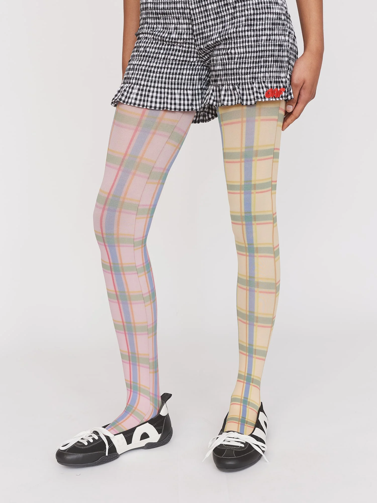 Mixed Up Check Tights - Image 3