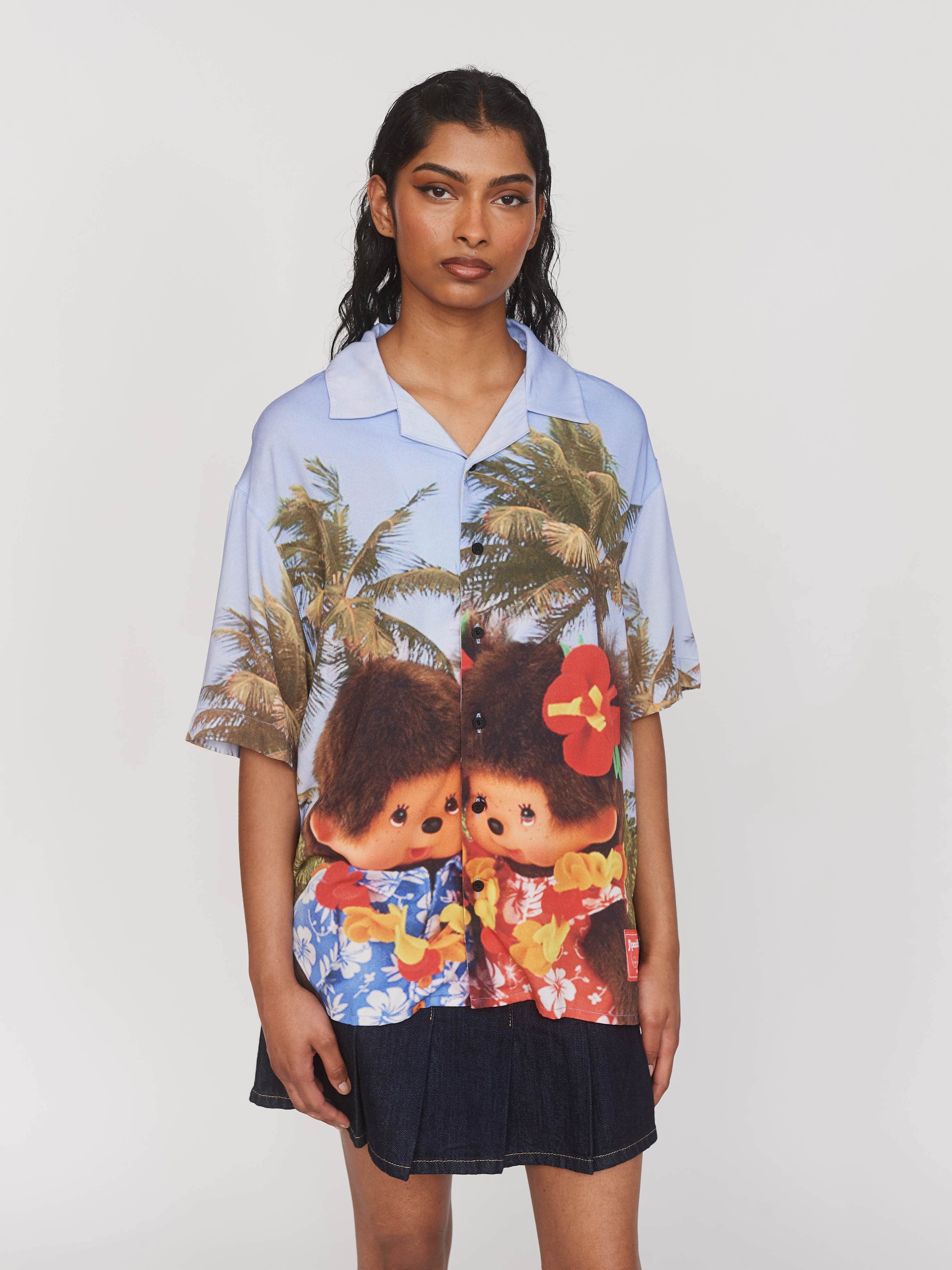 Monchhichi x Lazy Oaf Holiday Bowling Shirt