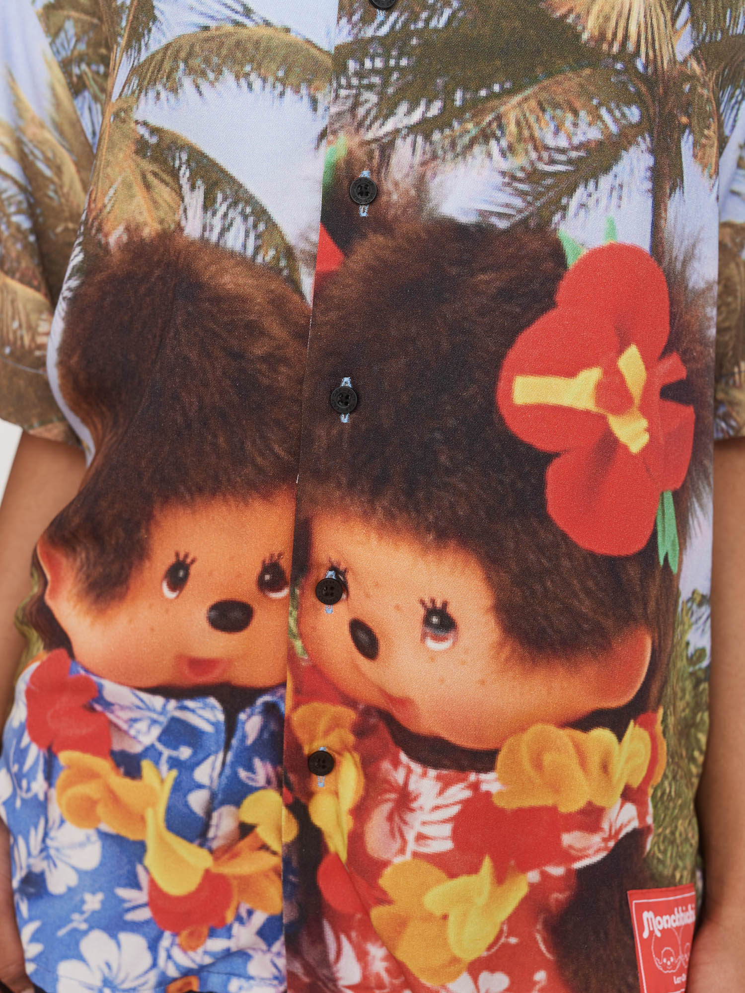 Monchhichi x Lazy Oaf Holiday Bowling Shirt - Image 5