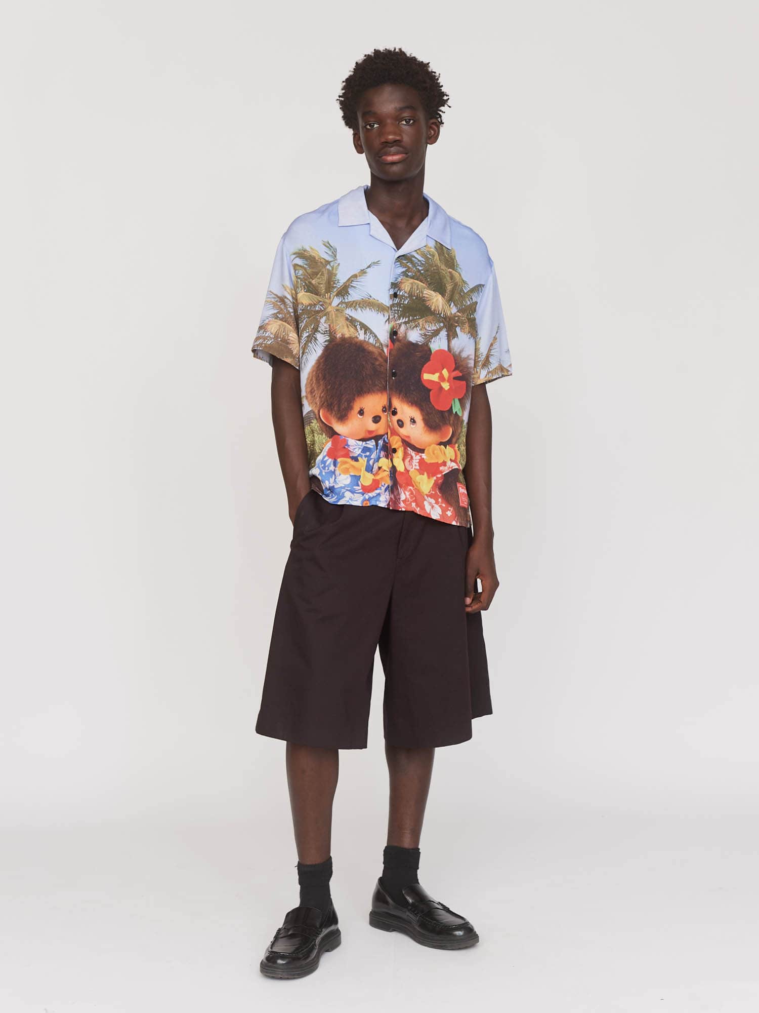 Monchhichi x Lazy Oaf Holiday Bowling Shirt - Image 6
