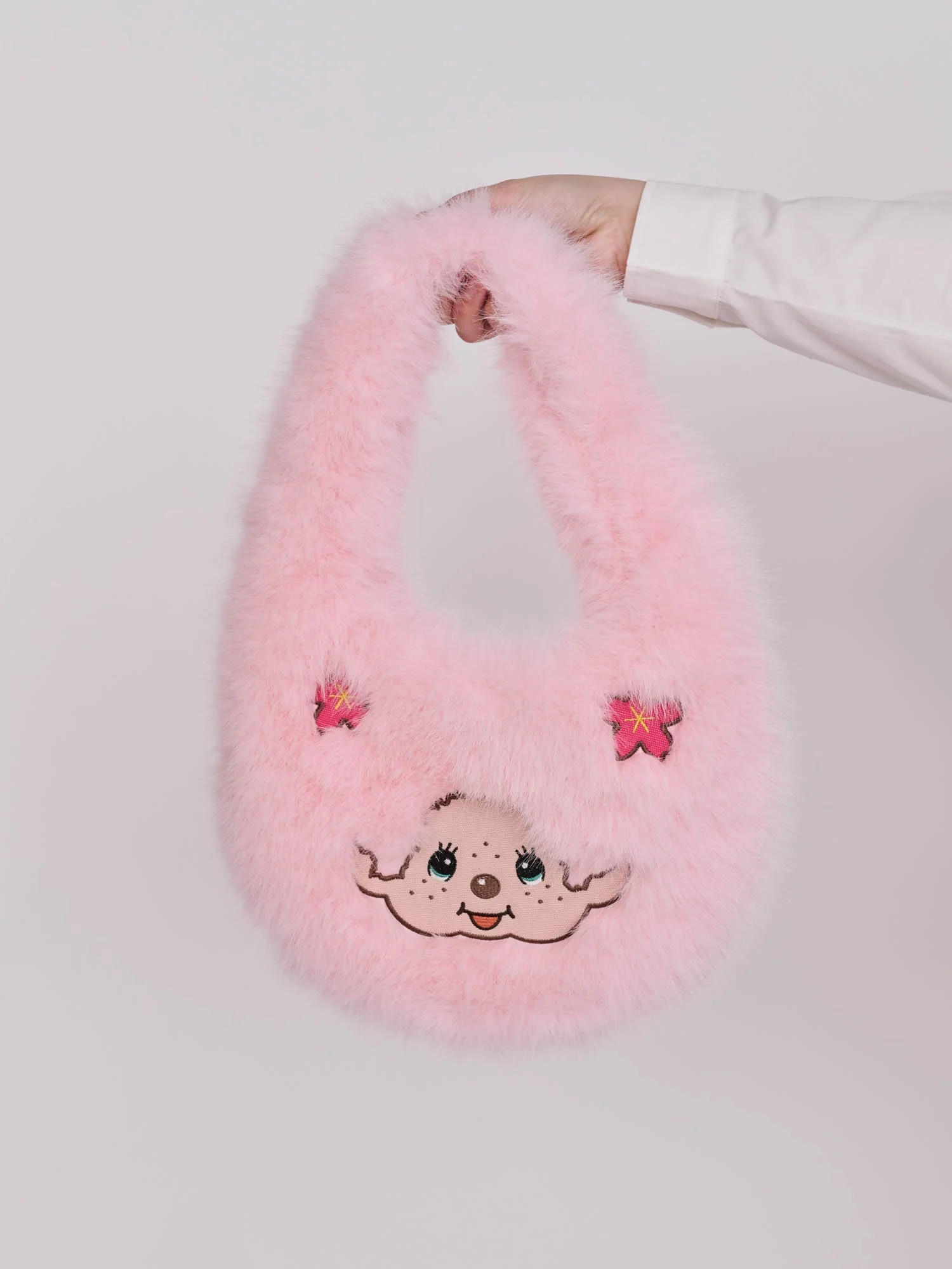 Monchhichi x Lazy Oaf Mini Pink Floofy Bag - Image 2
