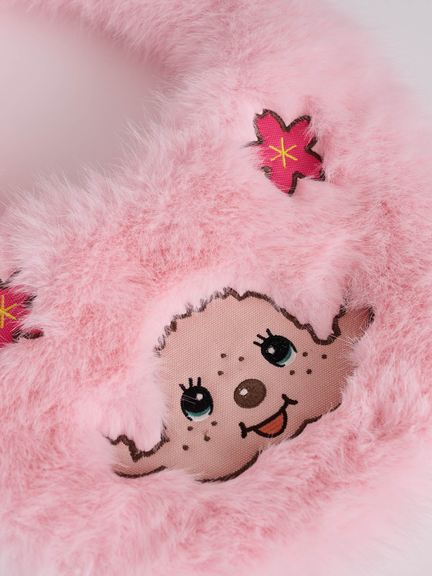 Monchhichi x Lazy Oaf Mini Pink Floofy Bag - Image 3