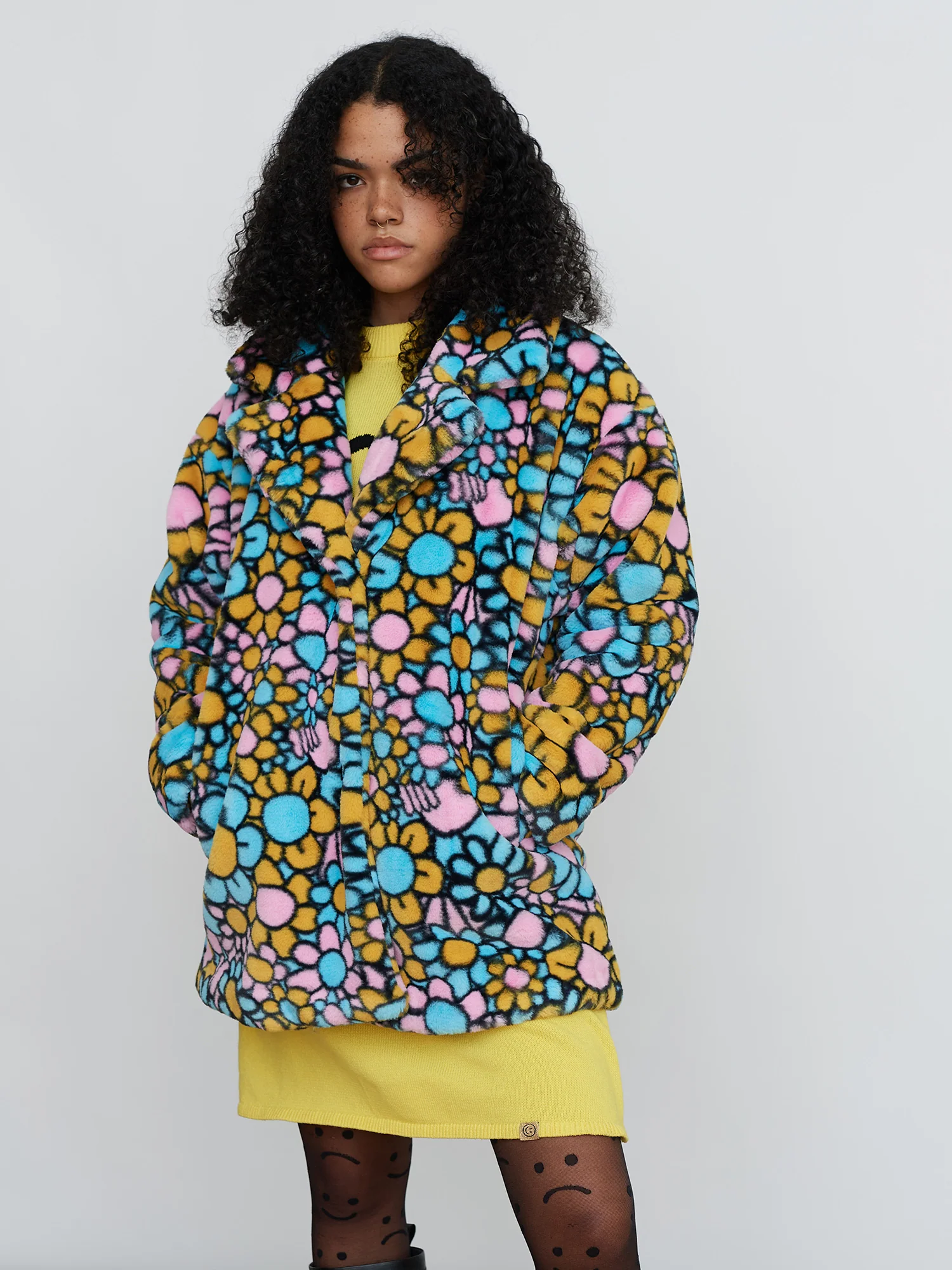 Never Picked Faux Fur Coat - Image 6