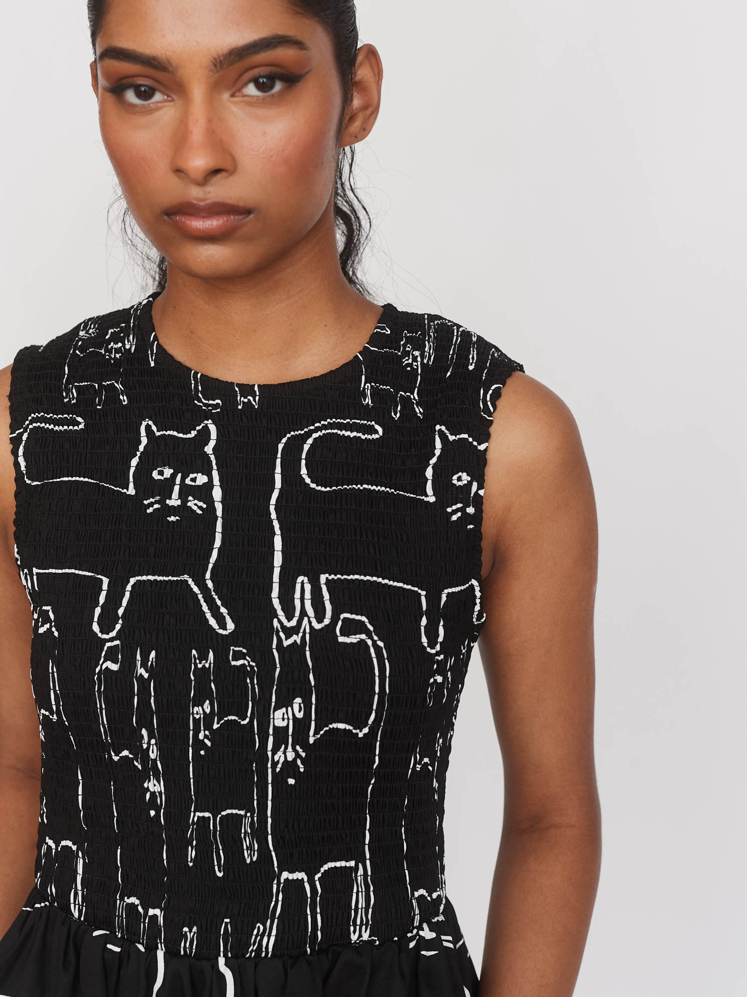 Nine Lives Shirred Dress - Image 3