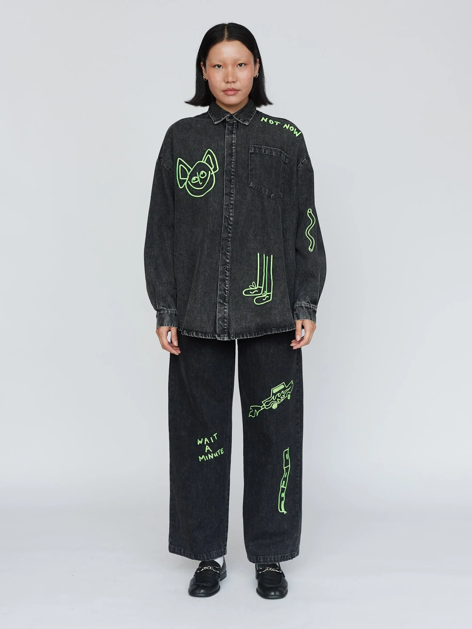 Not Now Oversized Denim Shirt - Image 7
